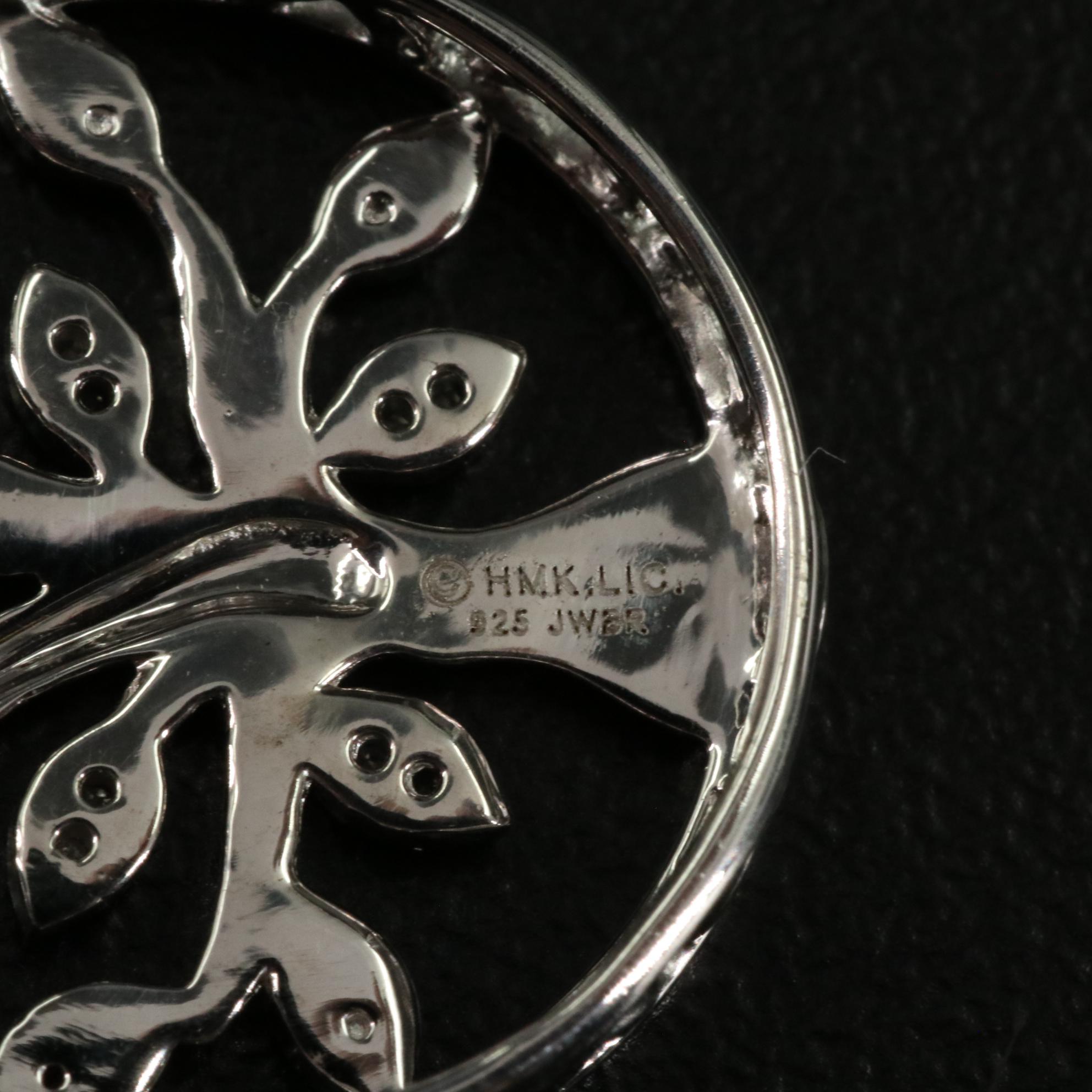 Sterling 0.02 CTW Diamond Tree Pendant Necklace