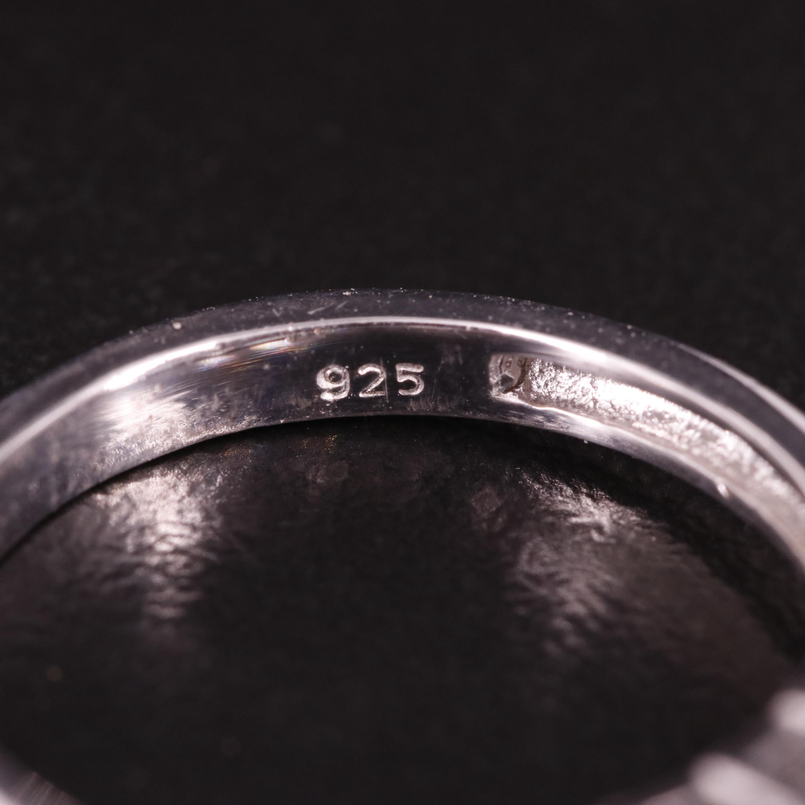 Sterling Blue and White Topaz Band