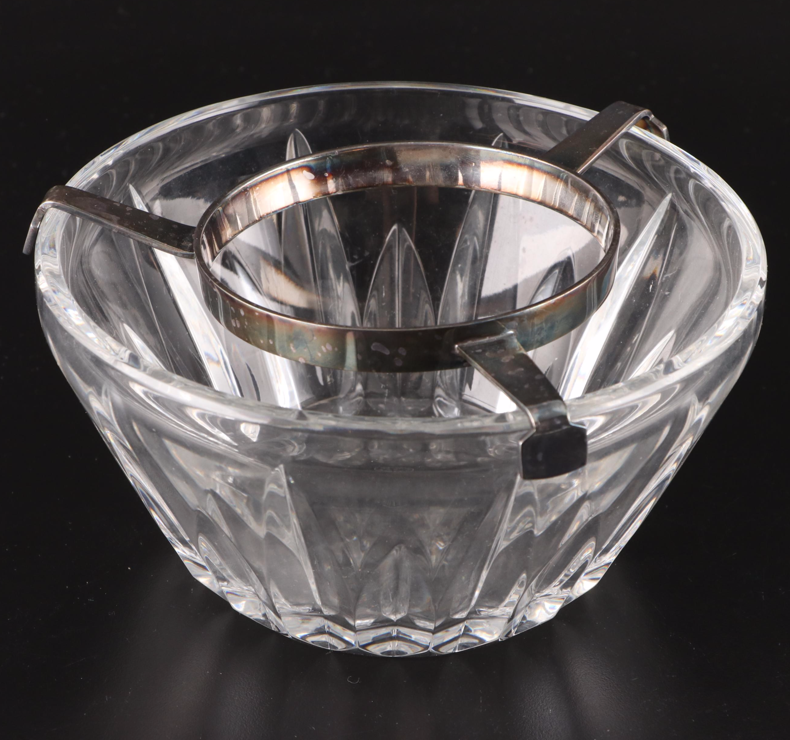 Baccarat "Biarritz" Crystal Caviar Bowl with Shrimp Cocktail Bowls