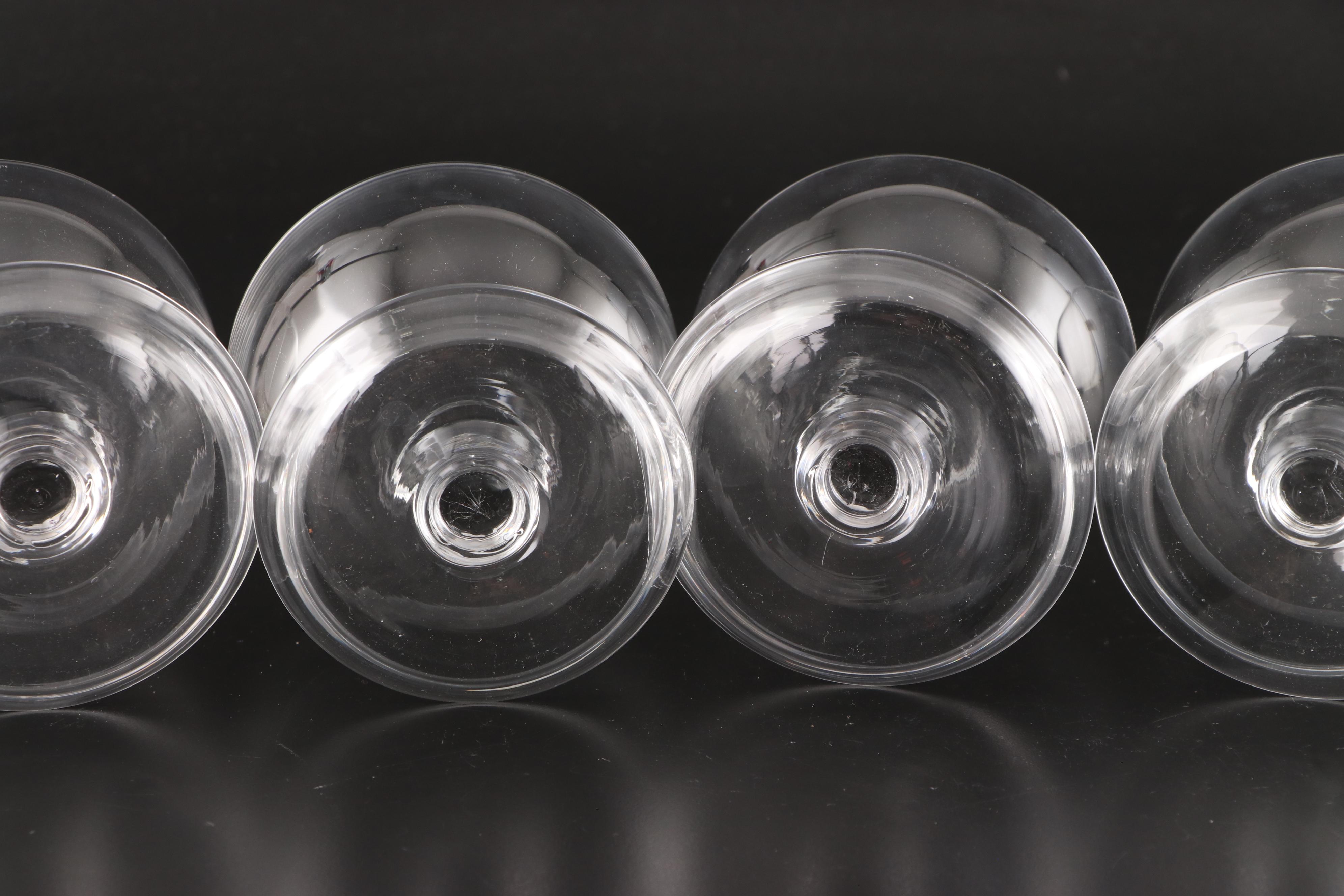 Baccarat "Biarritz" Crystal Caviar Bowl with Shrimp Cocktail Bowls