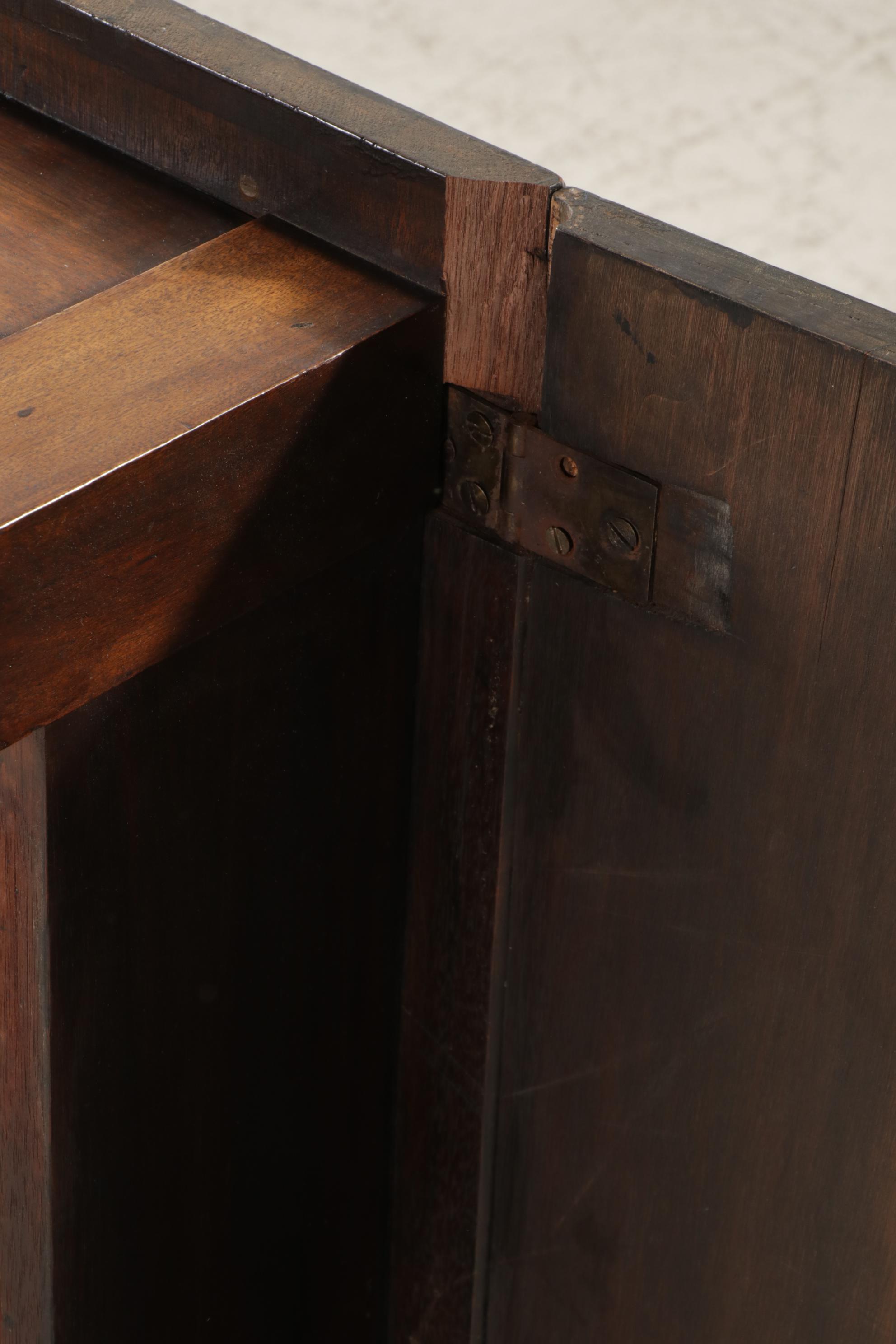 Walnut and Hardwood Drop-Leaf Table, Circa 1920