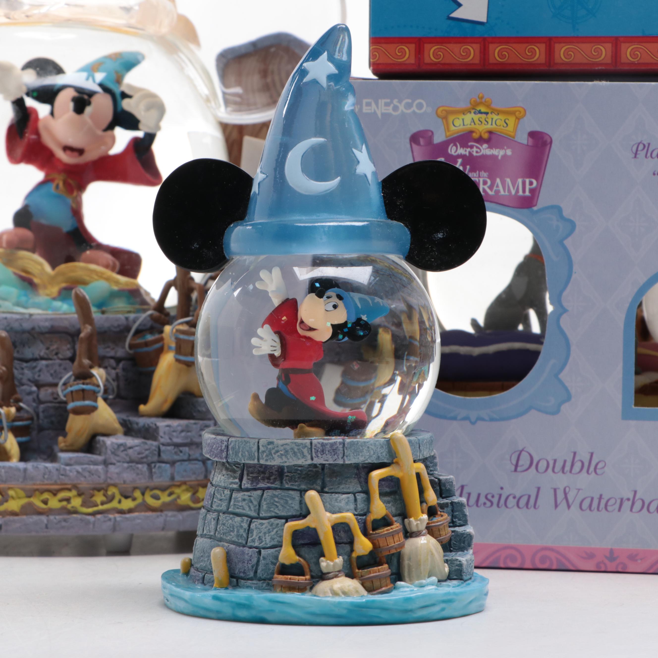 Disney "Sorcerer Mickey" and Other Disney Classics Snow Globes
