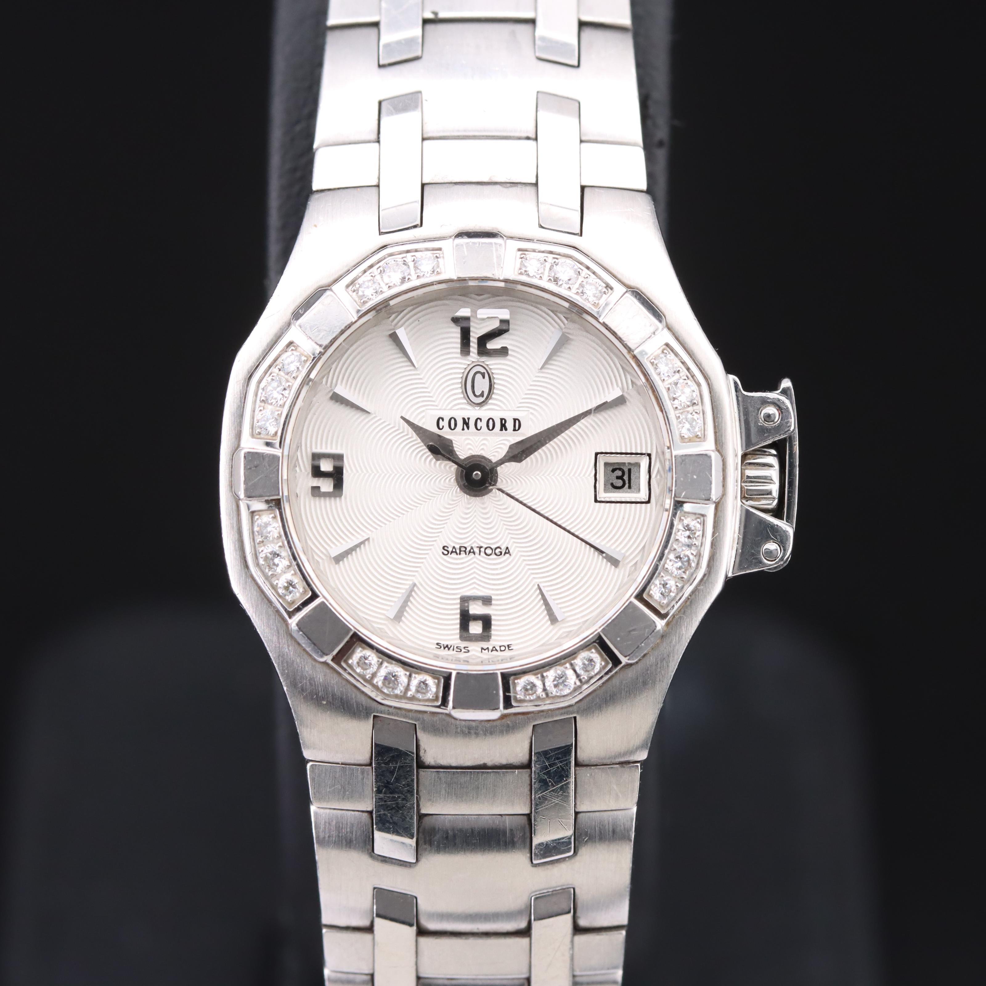 Concord Saratoga Stainless Steel Diamond Watch