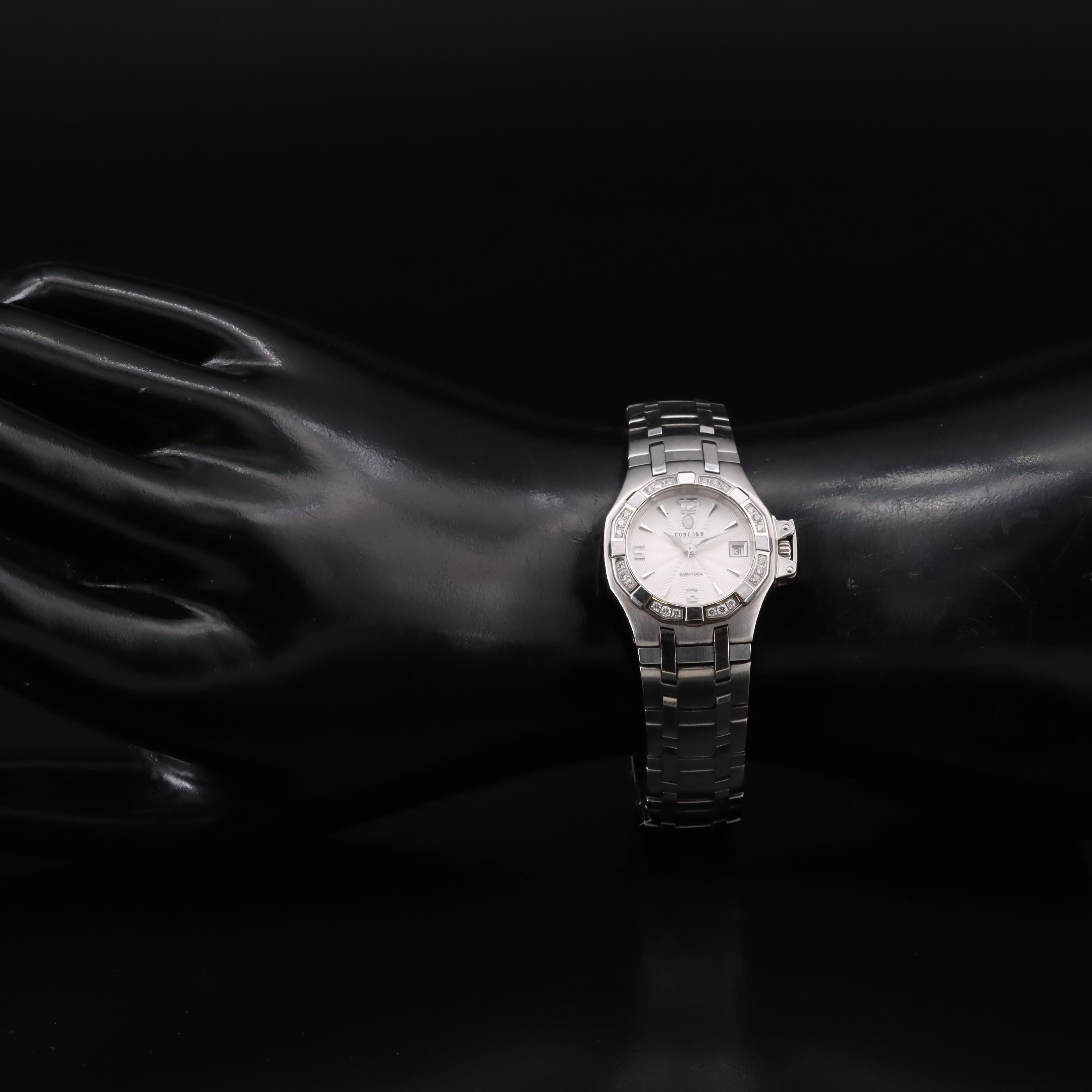 Concord Saratoga Stainless Steel Diamond Watch