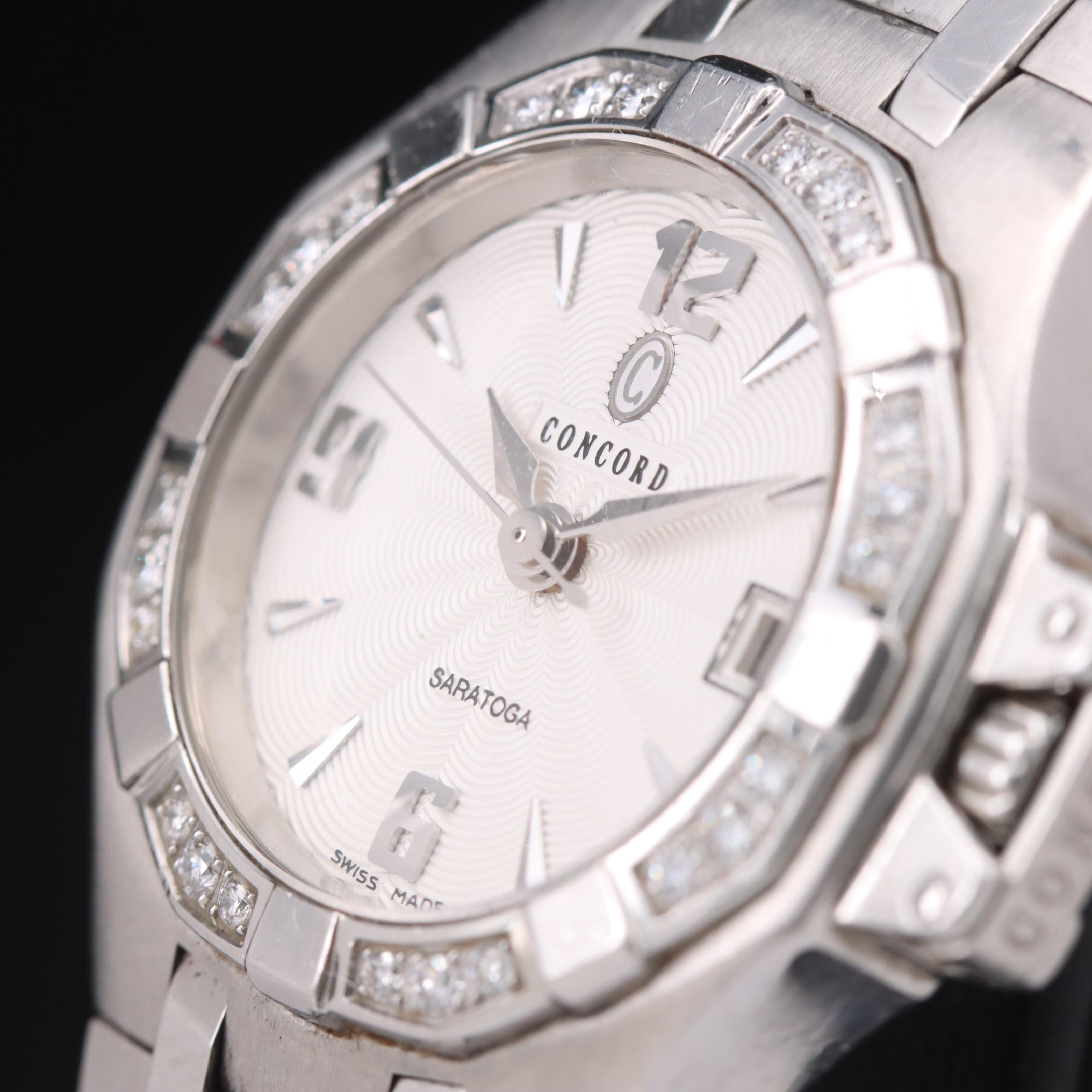 Concord Saratoga Stainless Steel Diamond Watch