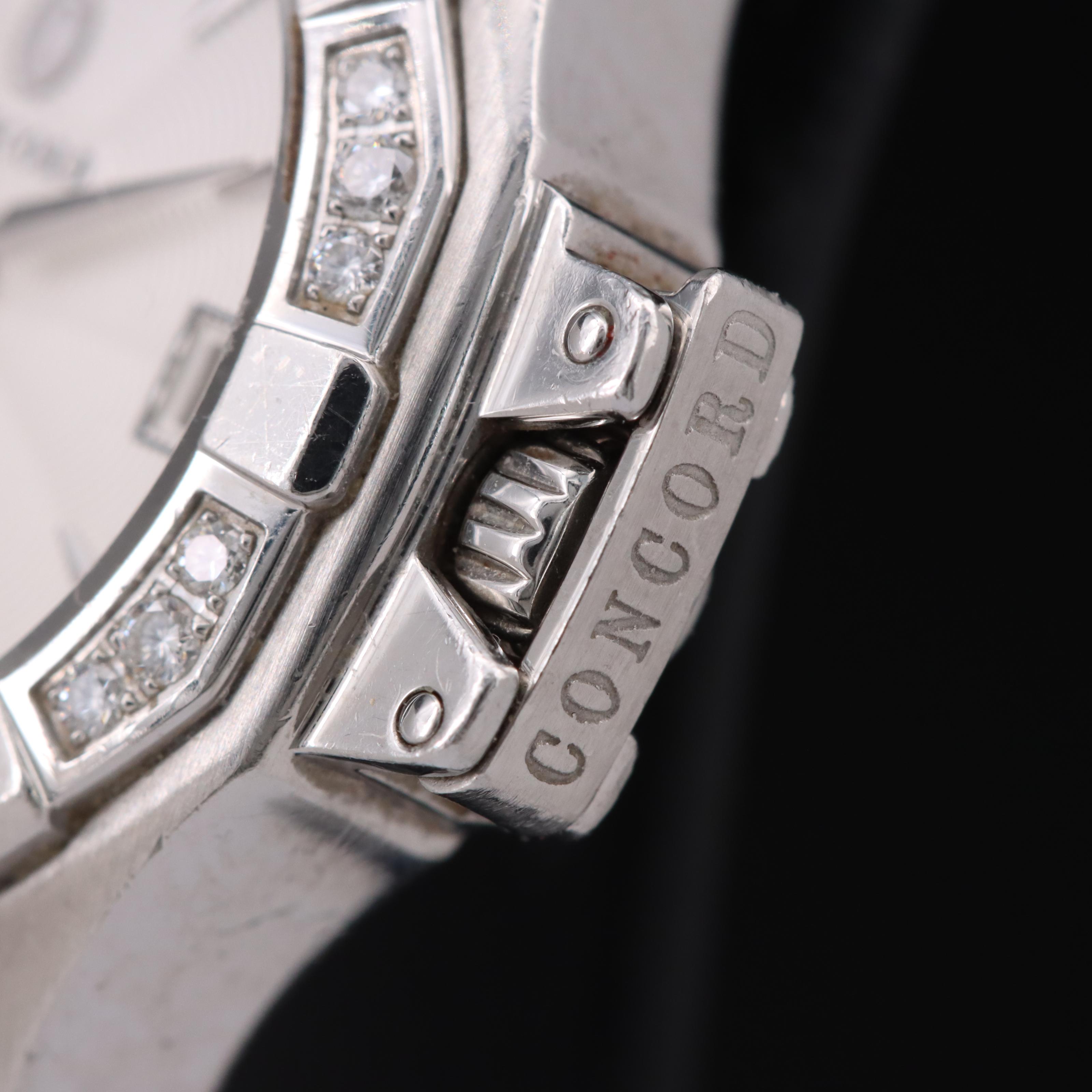 Concord Saratoga Stainless Steel Diamond Watch