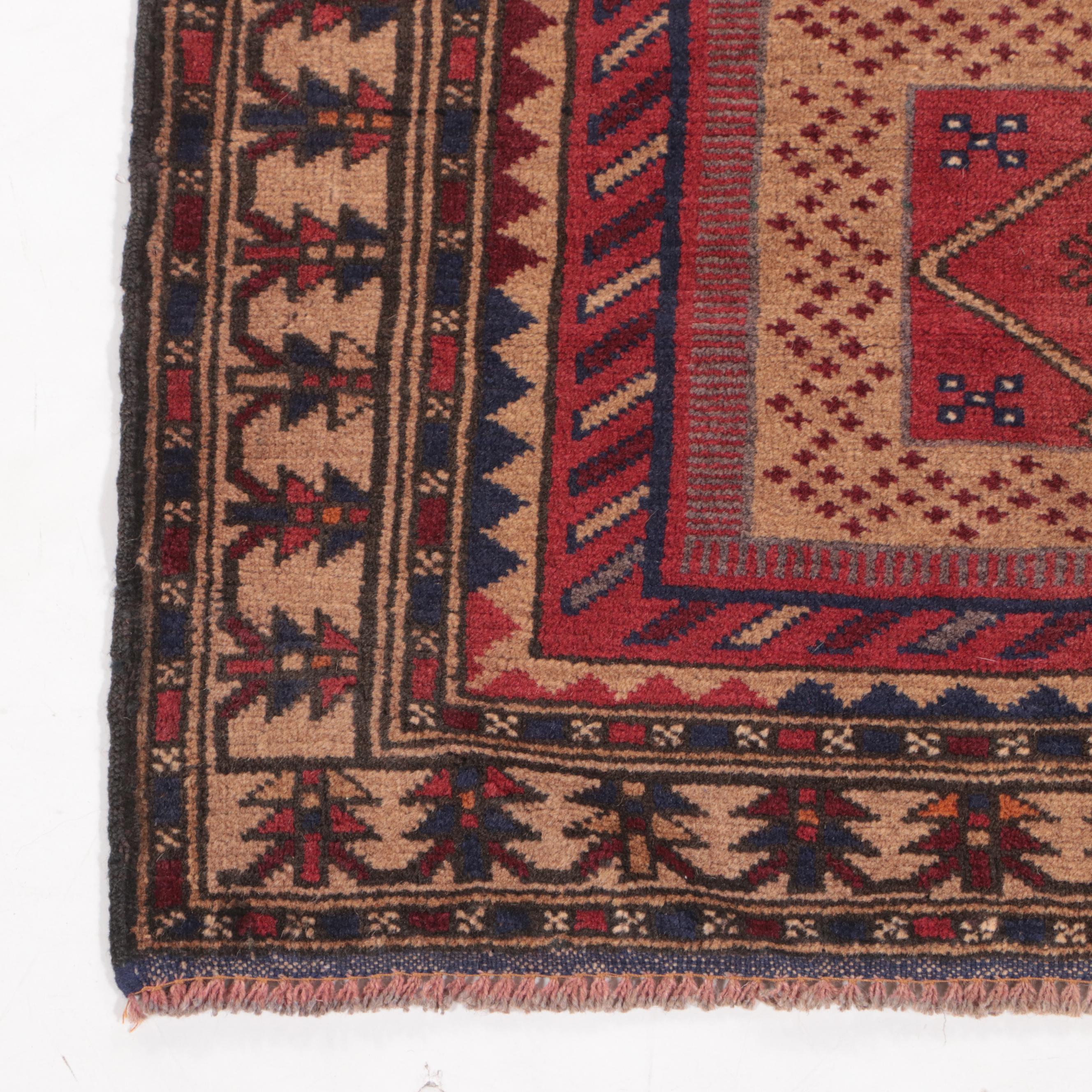 3' x 4'4 Hand-Knotted Afghan Prayer Rug