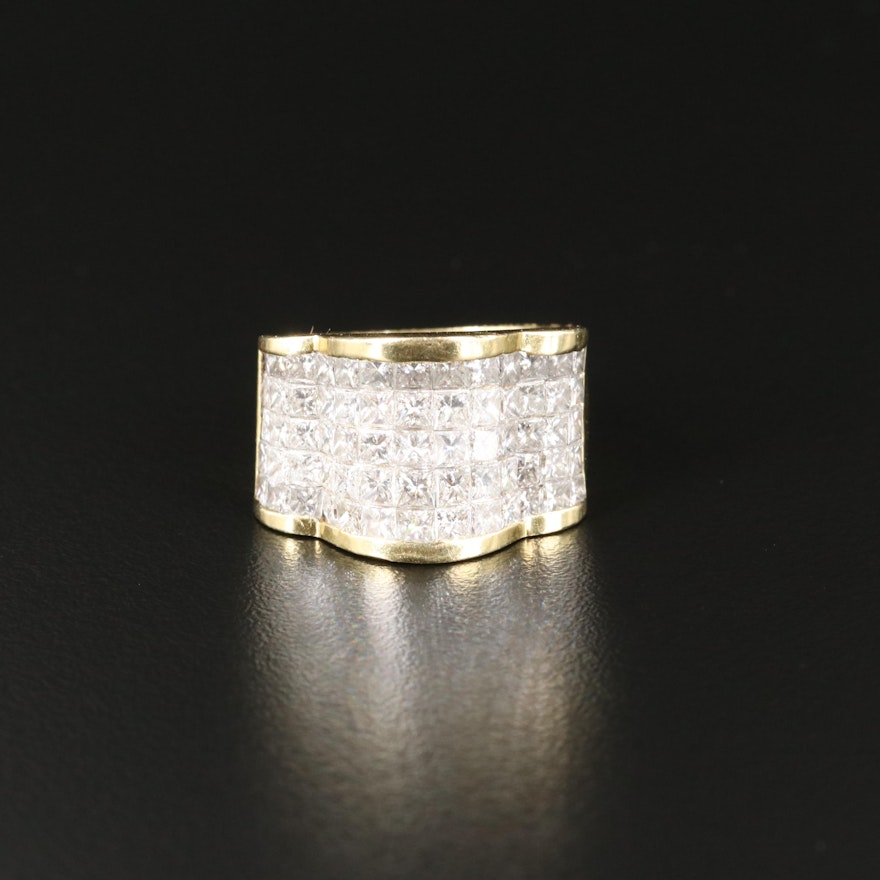18K 2.07 CTW Diamond Multi-Row Ring