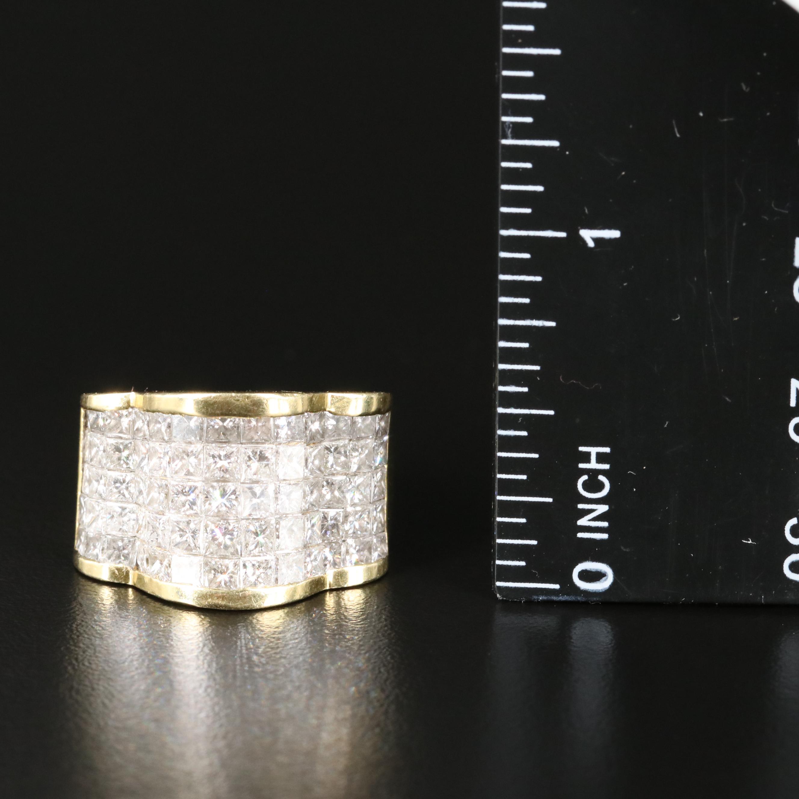 18K 2.07 CTW Diamond Multi-Row Ring