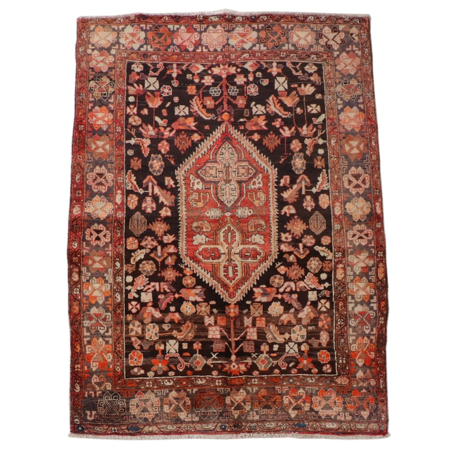 4'2 x 6'3 Hand-Knotted Persian Ardabil Area Rug