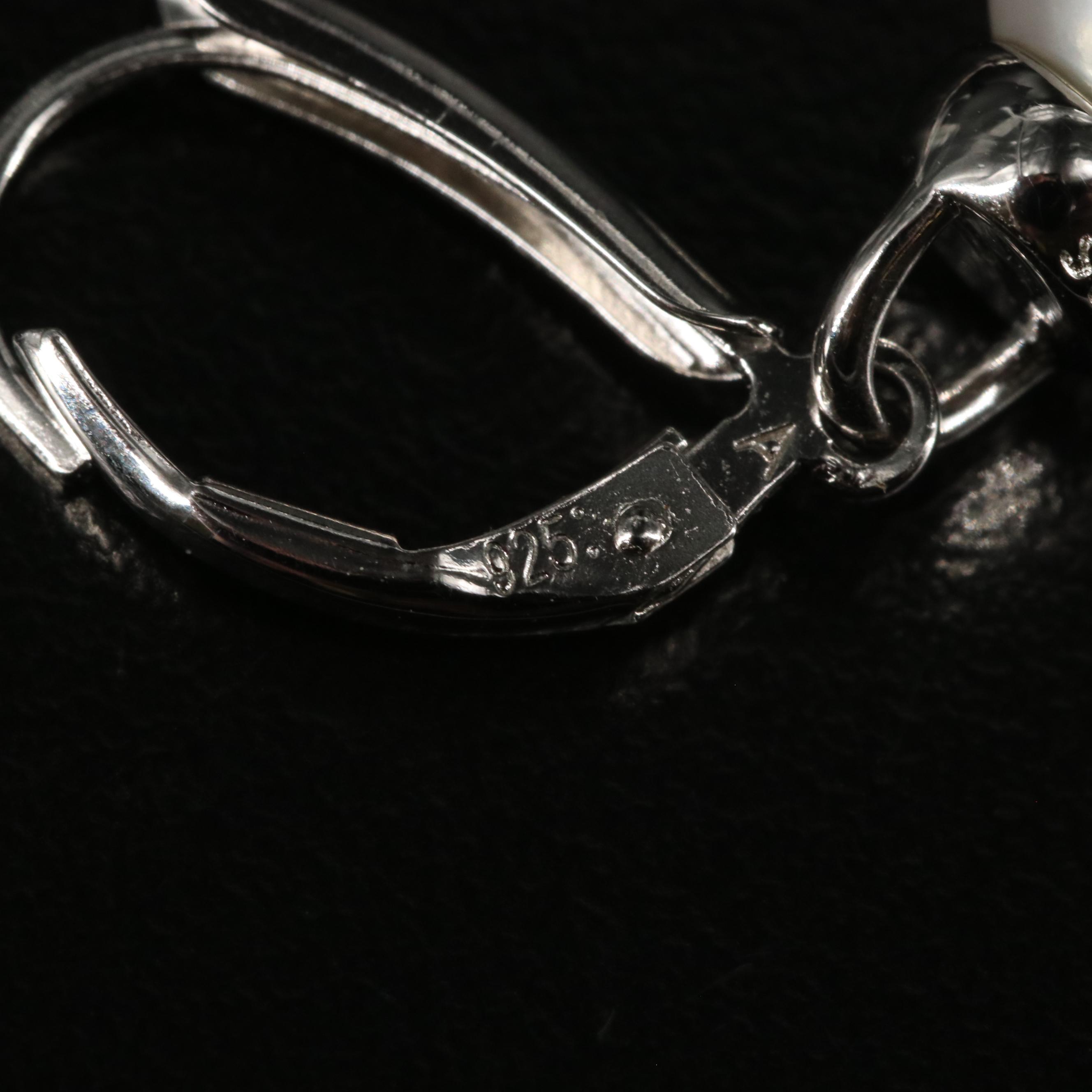 Sterling Pearl Tassel Earrings