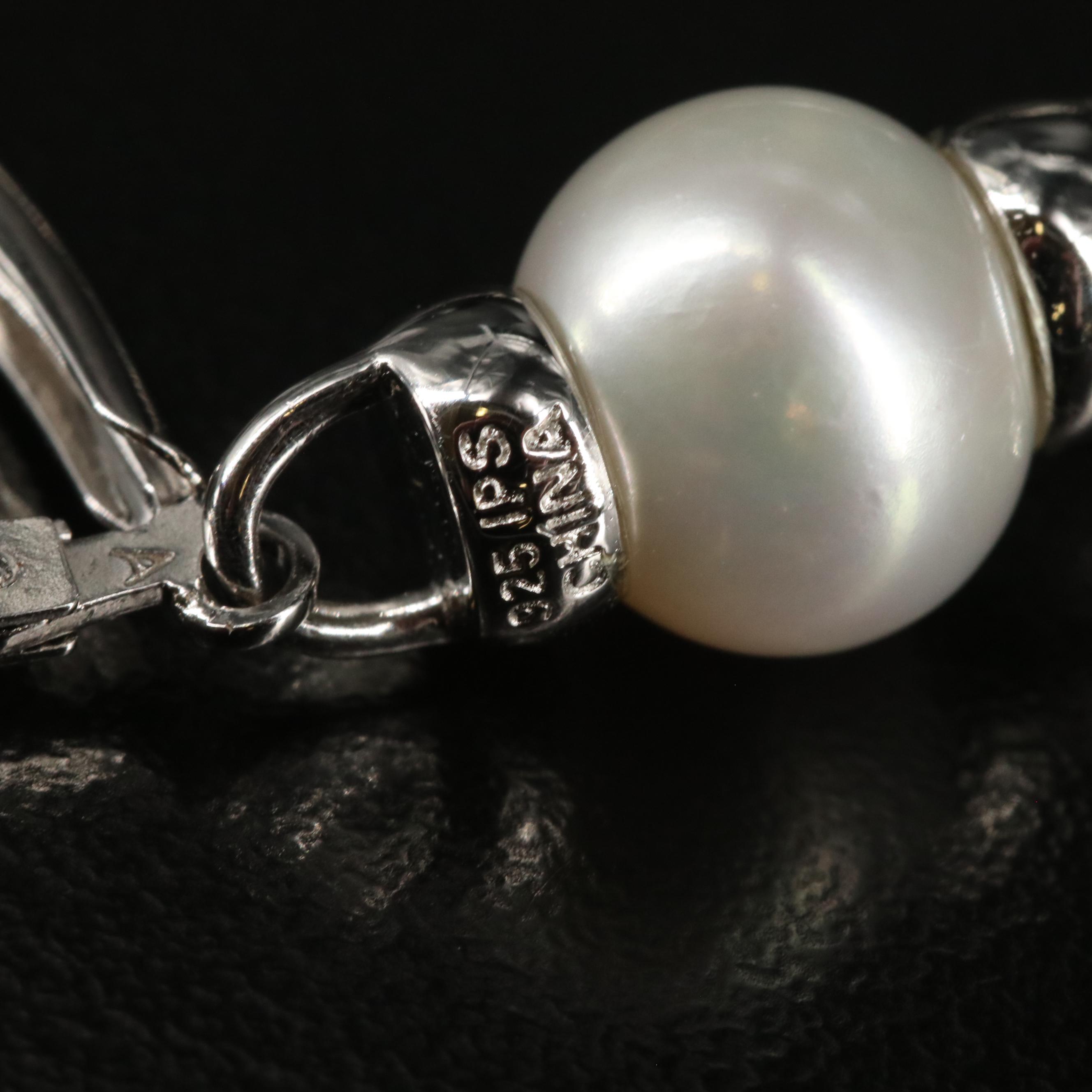 Sterling Pearl Tassel Earrings