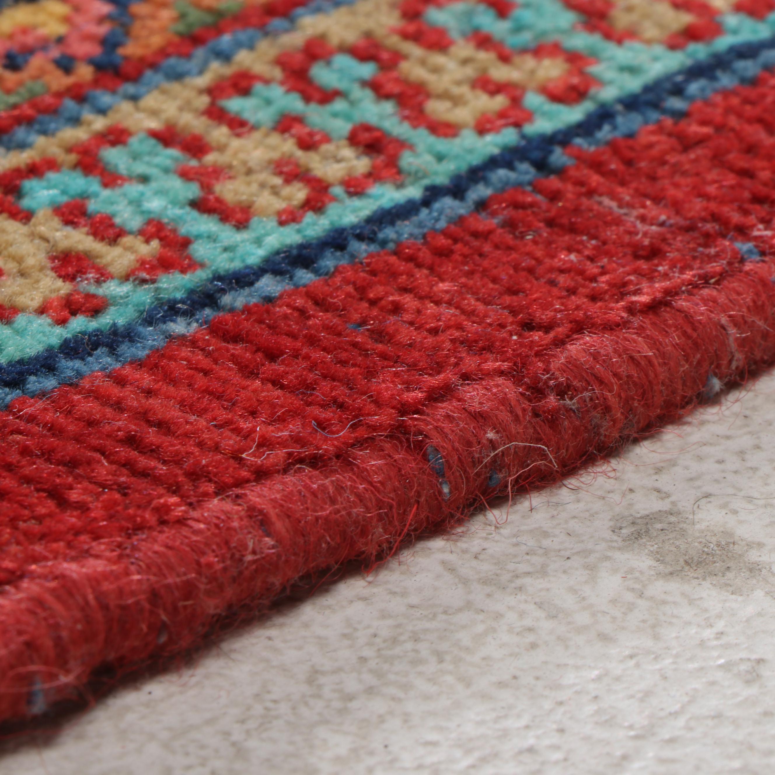 10'11 x 16' Hand-Knotted Persian Kashan Room-Sized Rug