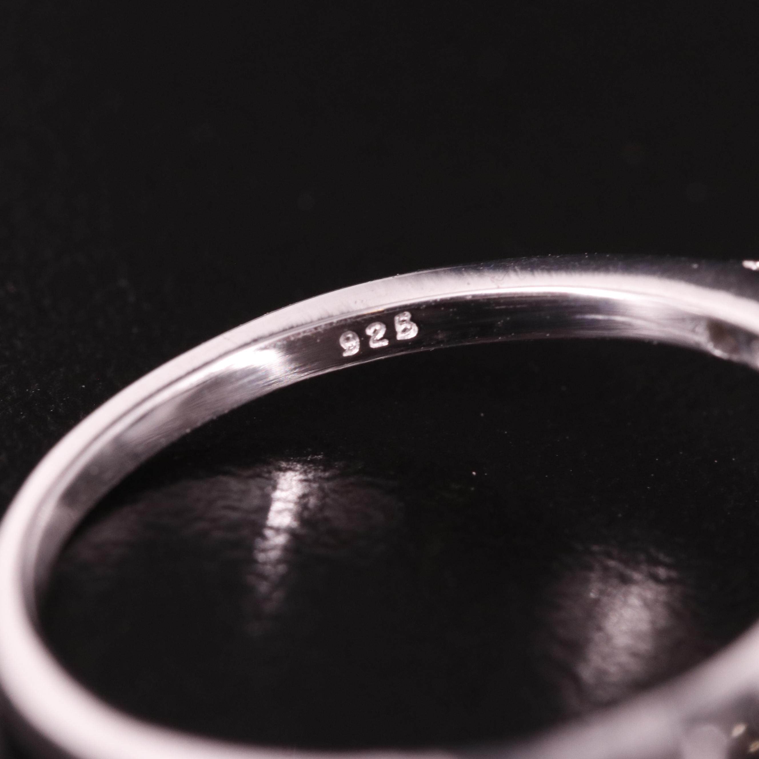 Sterling Diamond Crossover Ring