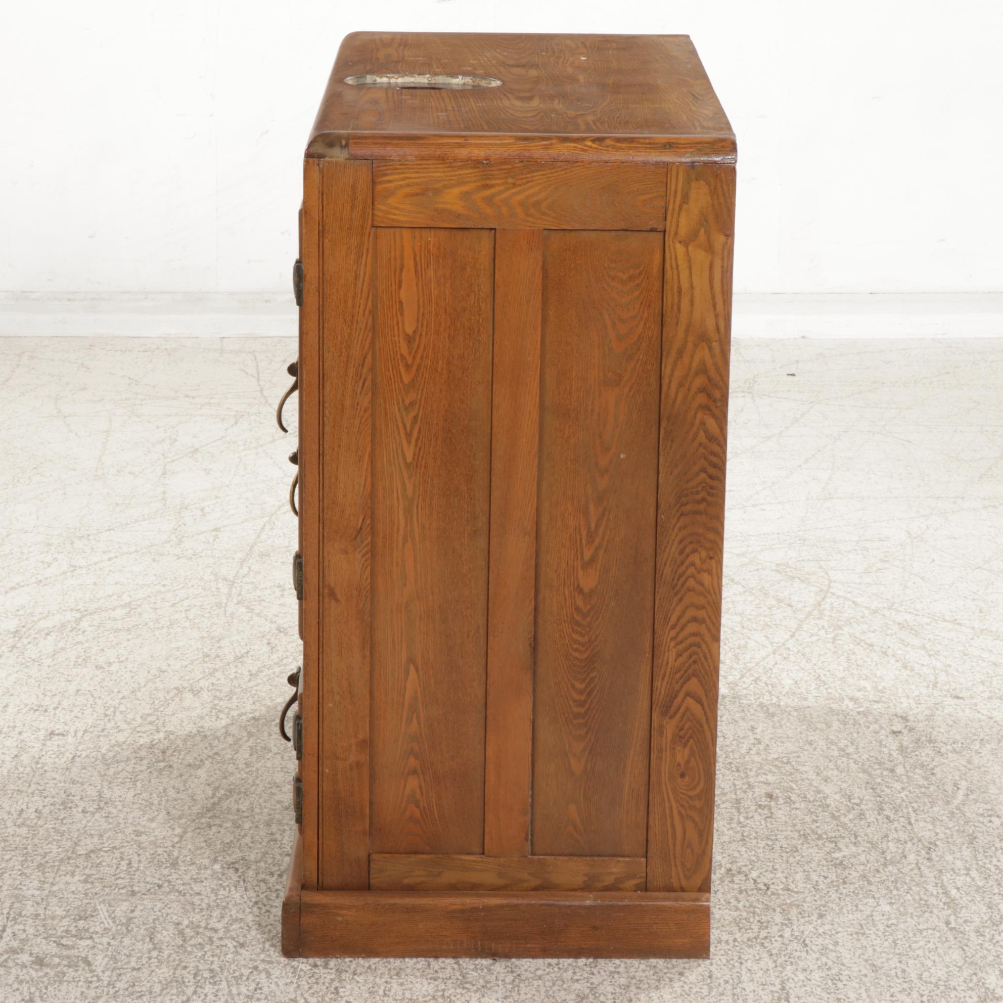 Cedar-Lined Oak Ice Chest, Early 20th Century