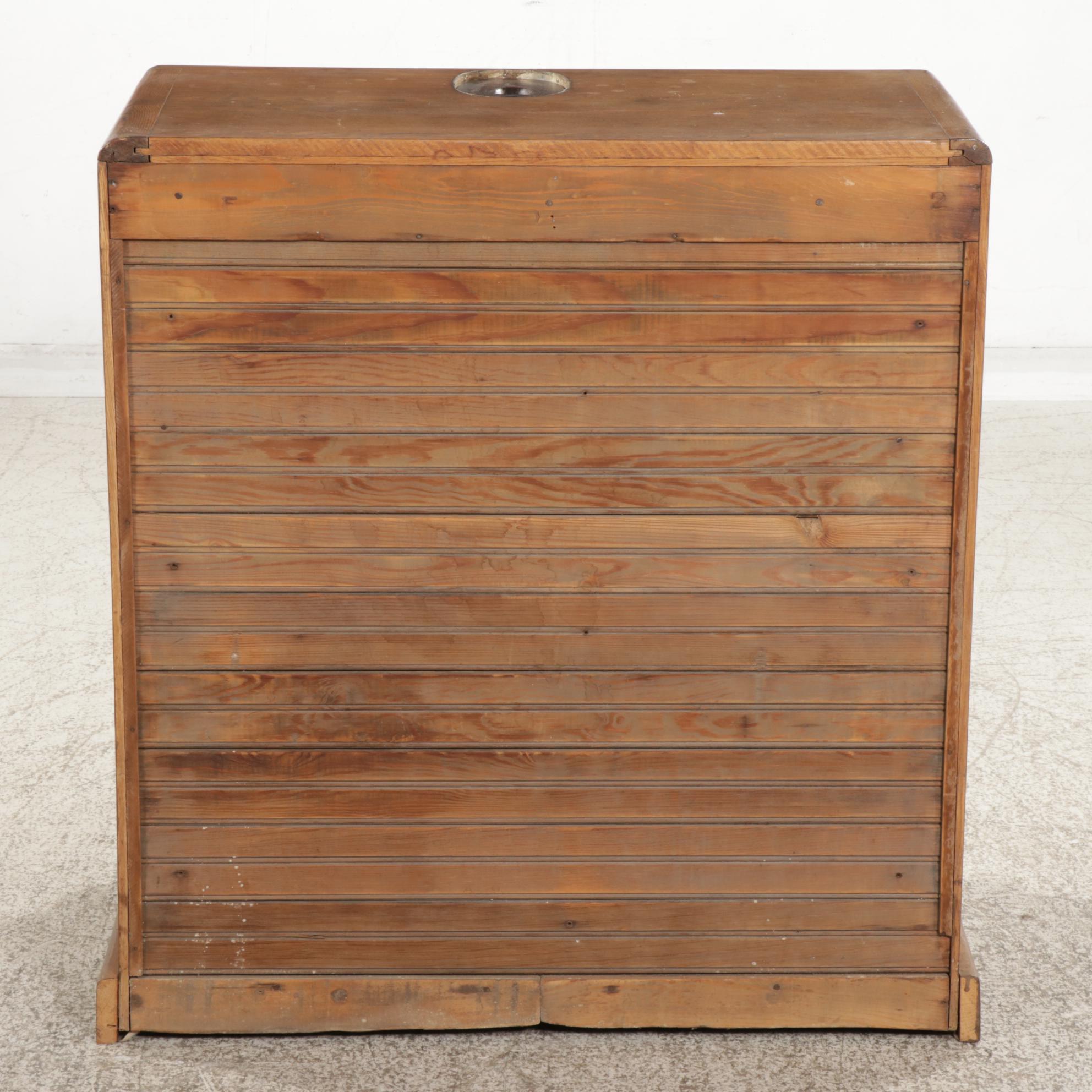 Cedar-Lined Oak Ice Chest, Early 20th Century