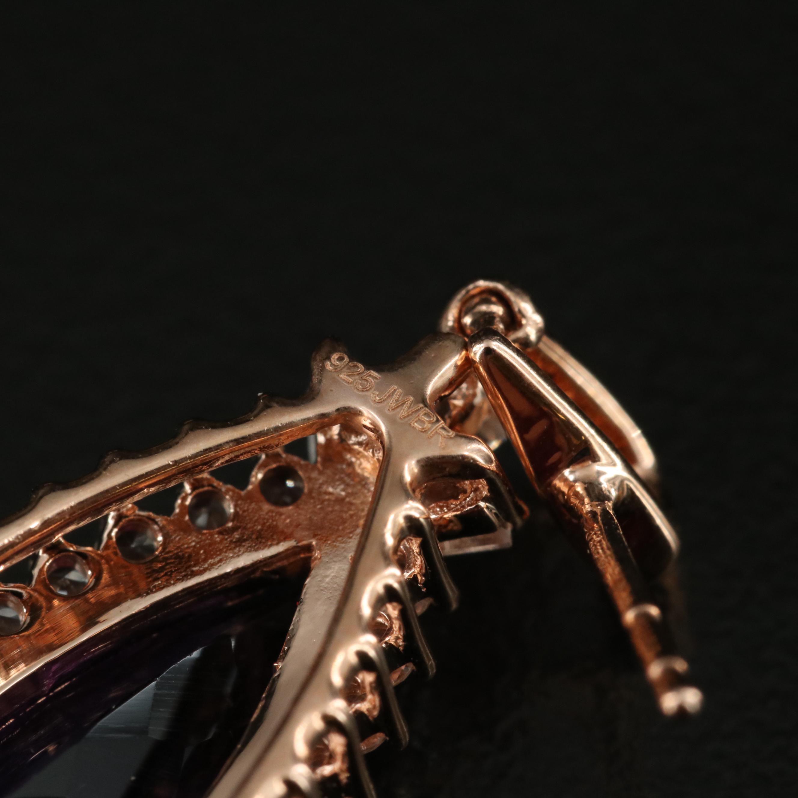 Sterling Amethyst and Sapphire Earrings