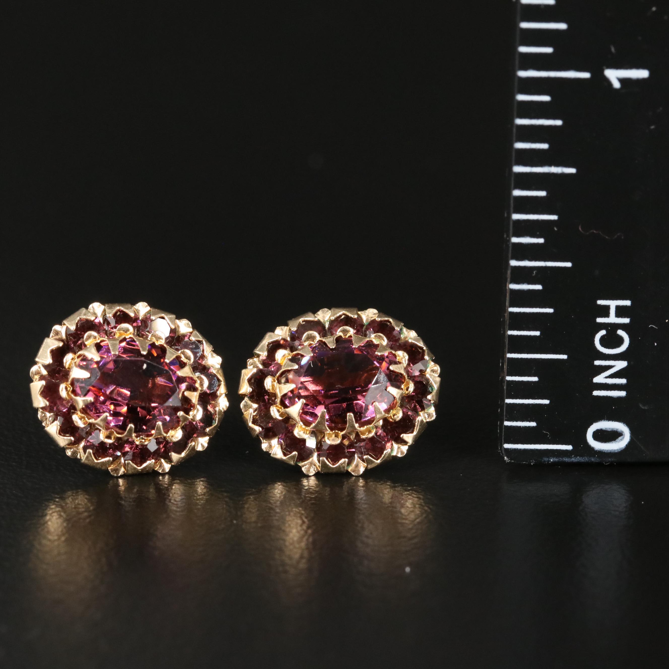 14K Glass Stud Earrings