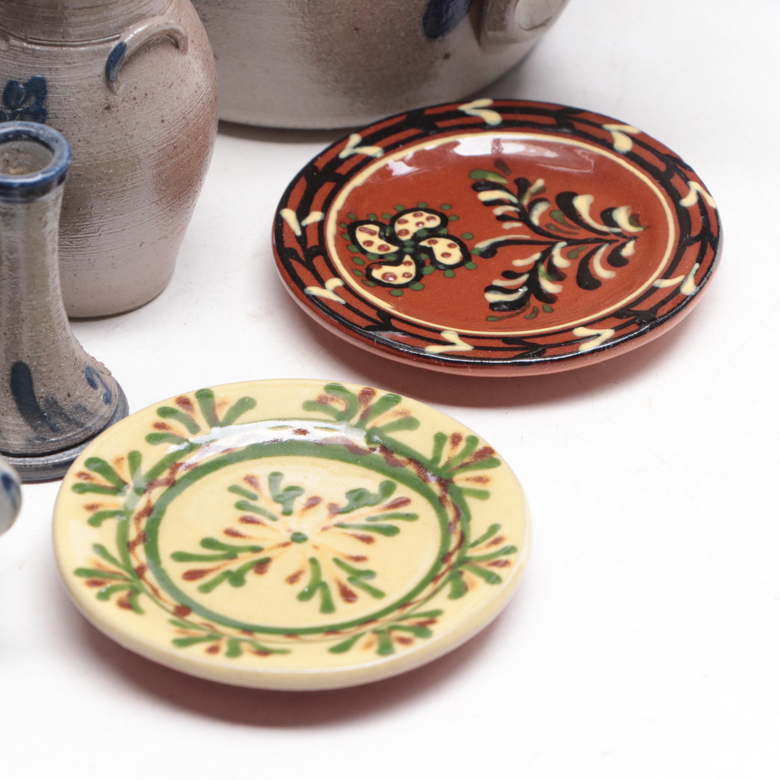 Rowe Pottery Works and Other Stoneware Table Accessories