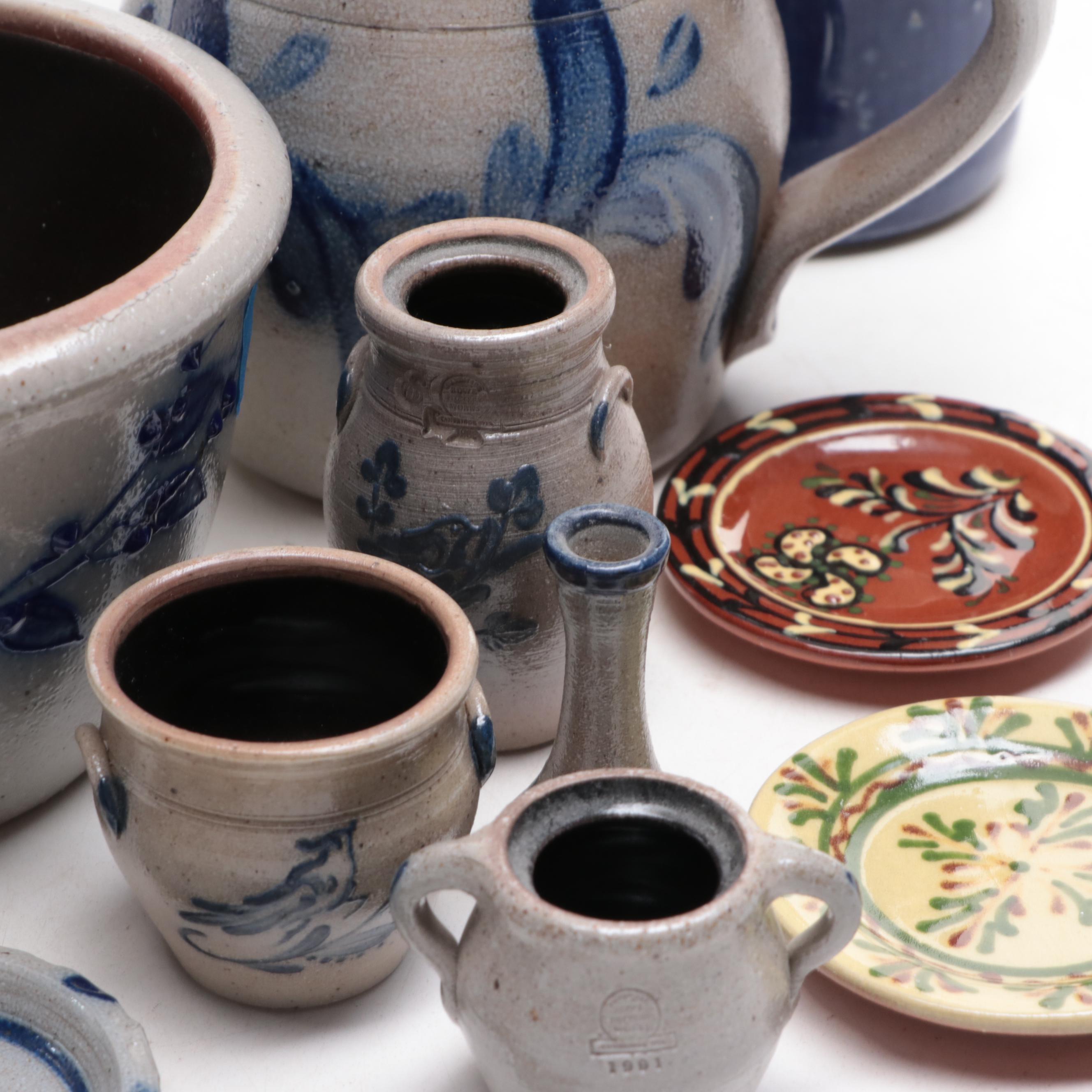 Rowe Pottery Works and Other Stoneware Table Accessories
