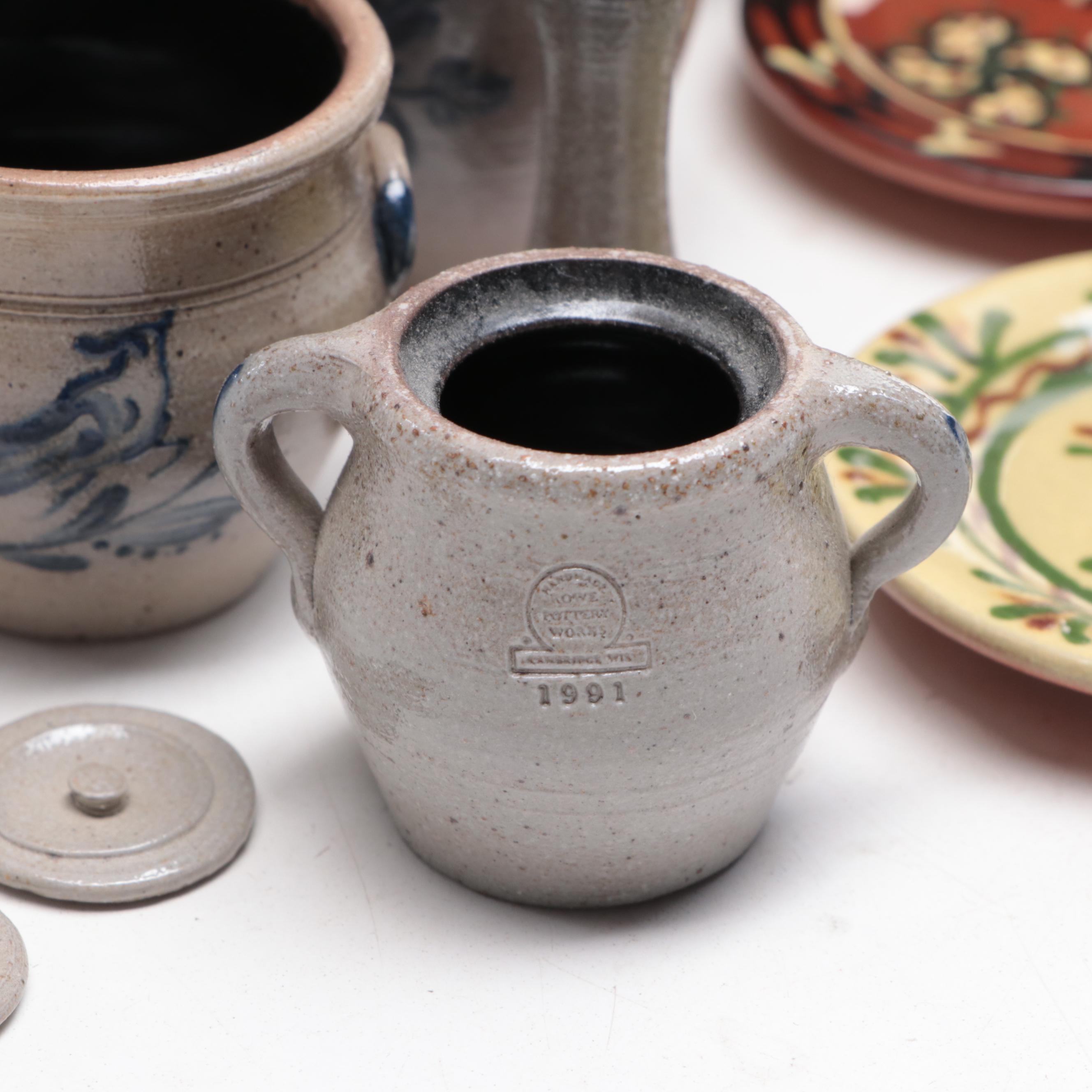 Rowe Pottery Works and Other Stoneware Table Accessories