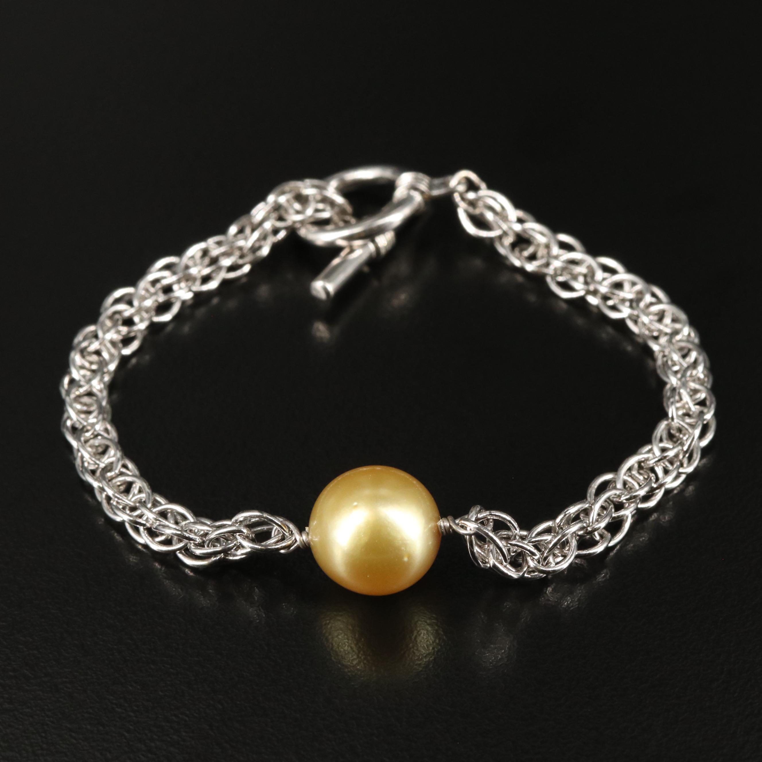 Sterling Pearl Bracelet