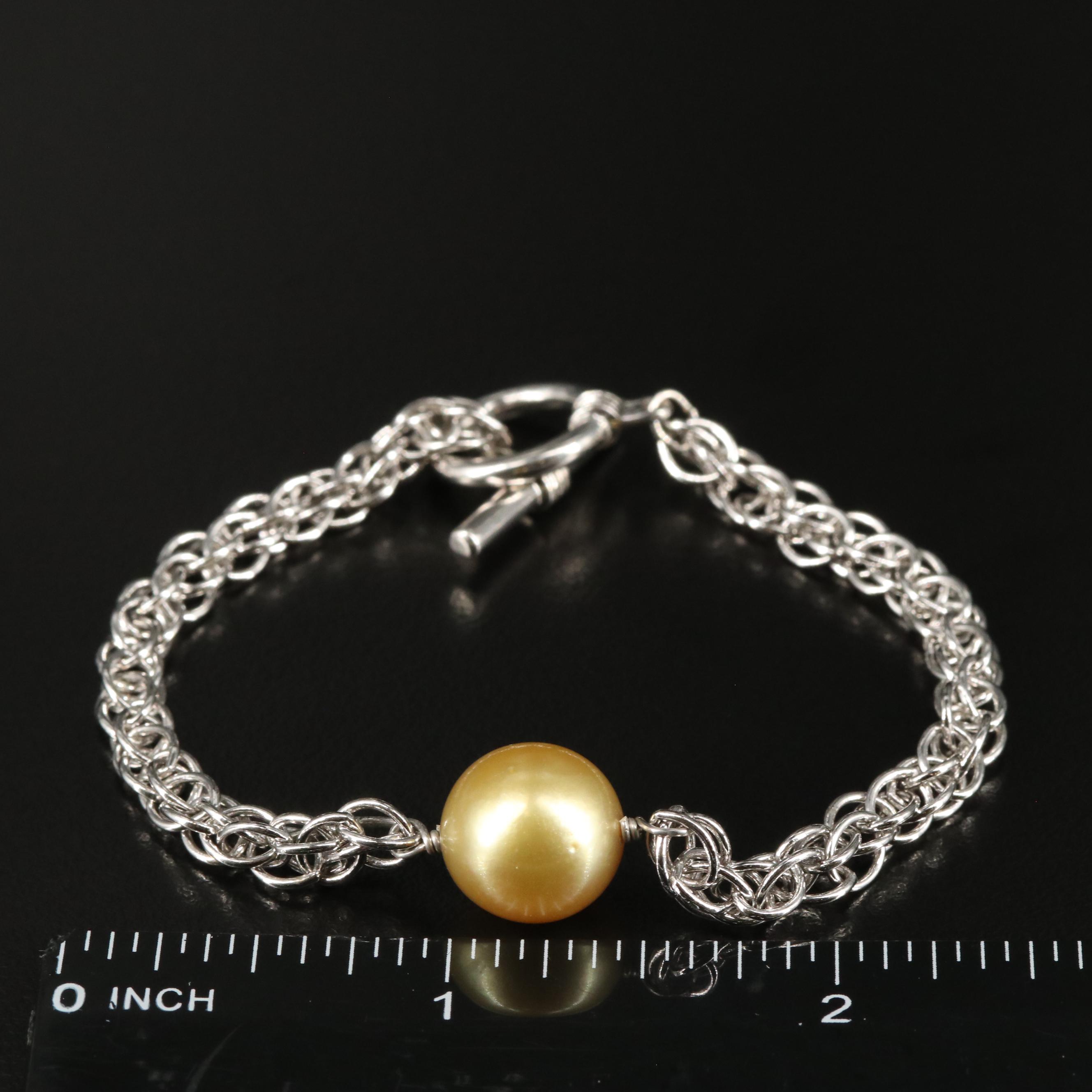 Sterling Pearl Bracelet