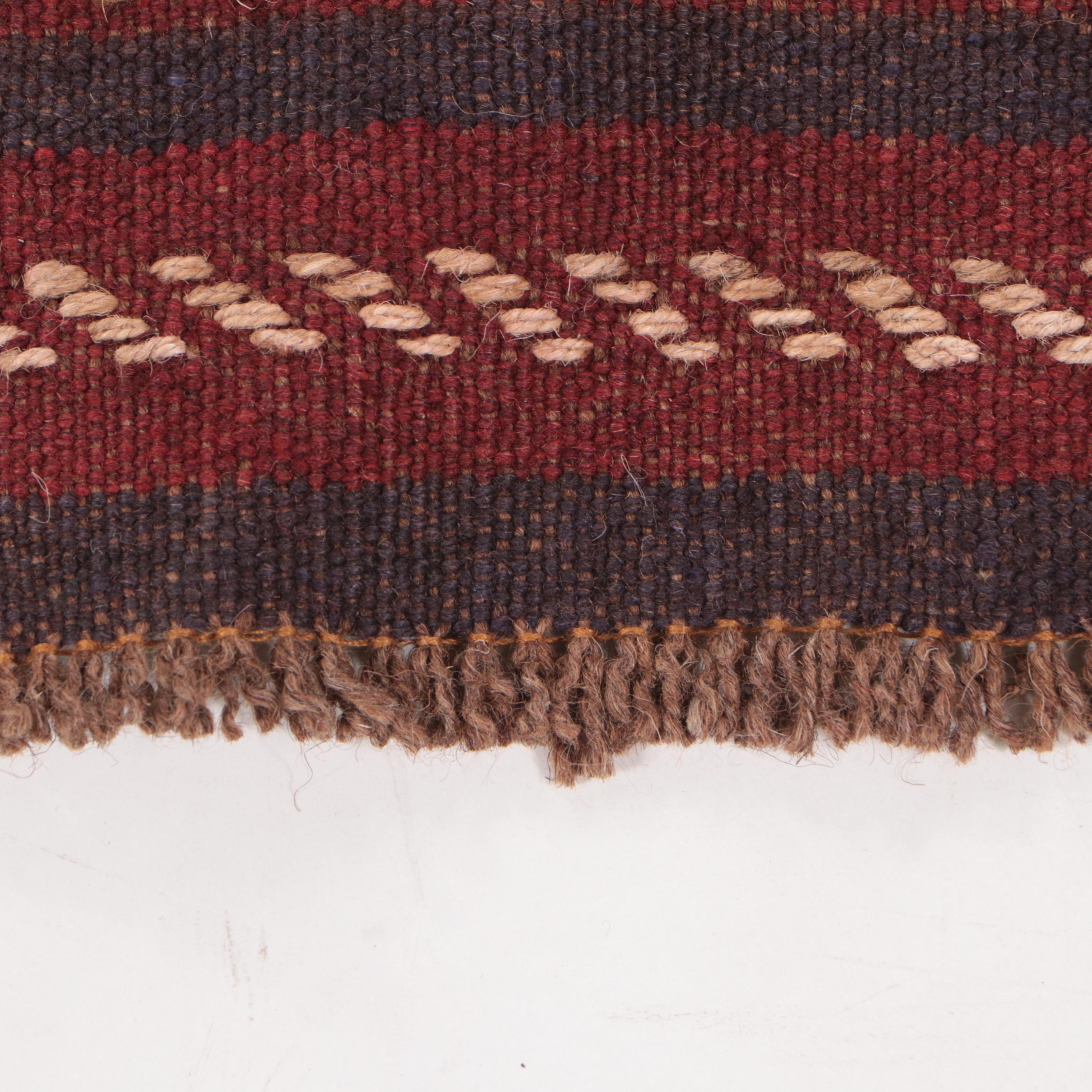 2' x 8'2 Hand-Knotted Afghan Mixed Technique Carpet Runner