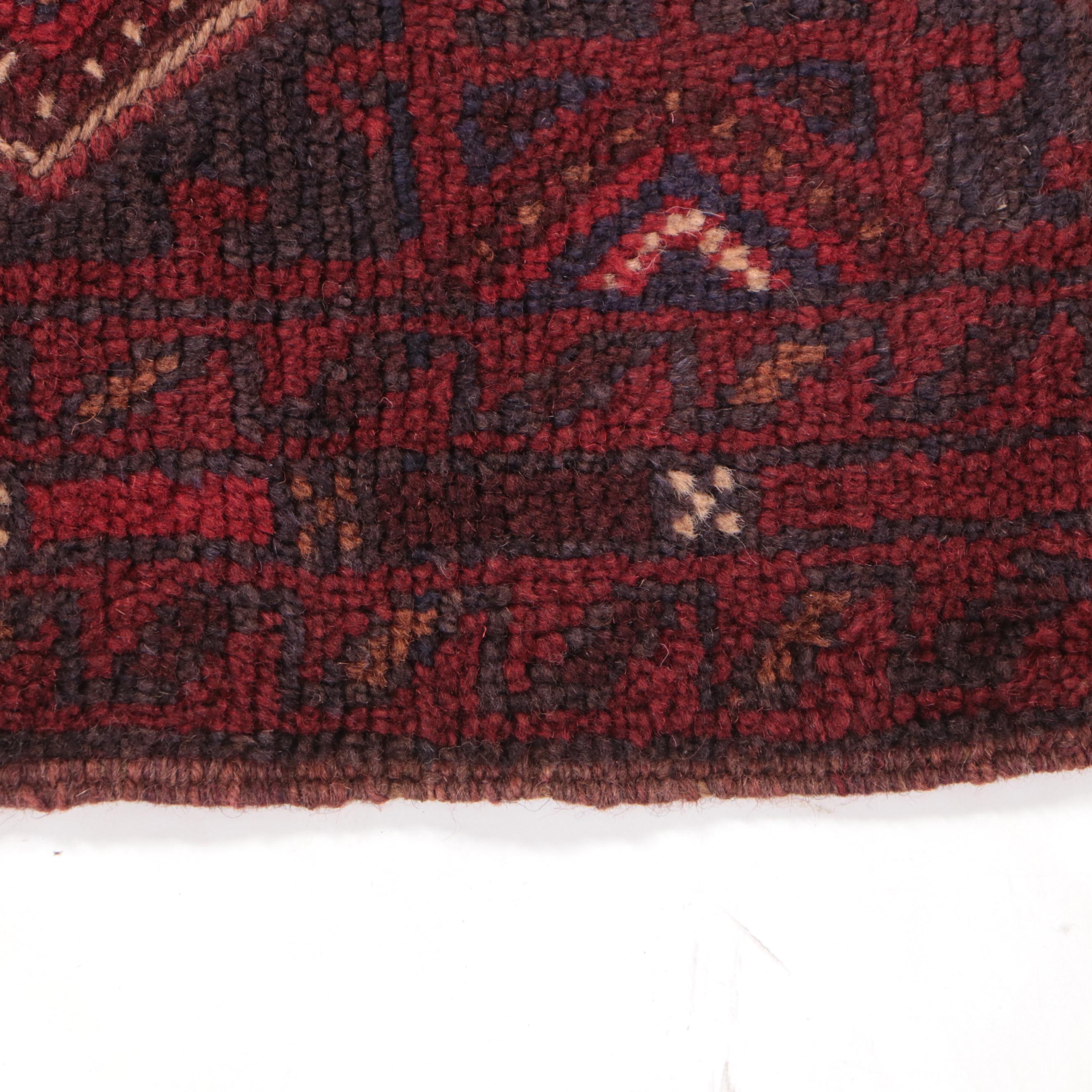 2' x 8'2 Hand-Knotted Afghan Mixed Technique Carpet Runner