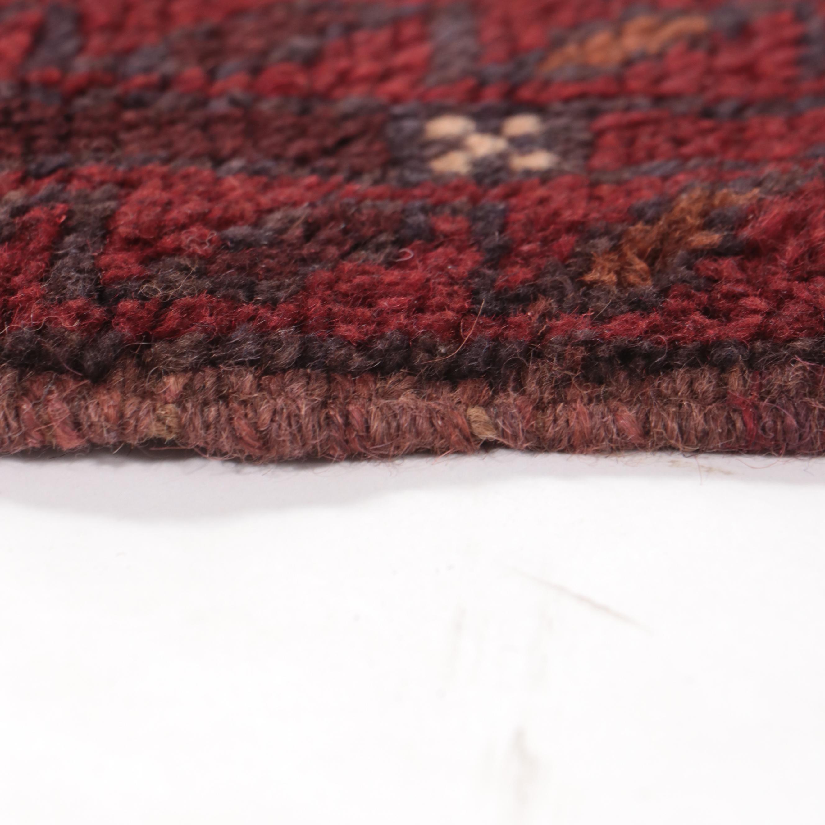 2' x 8'2 Hand-Knotted Afghan Mixed Technique Carpet Runner