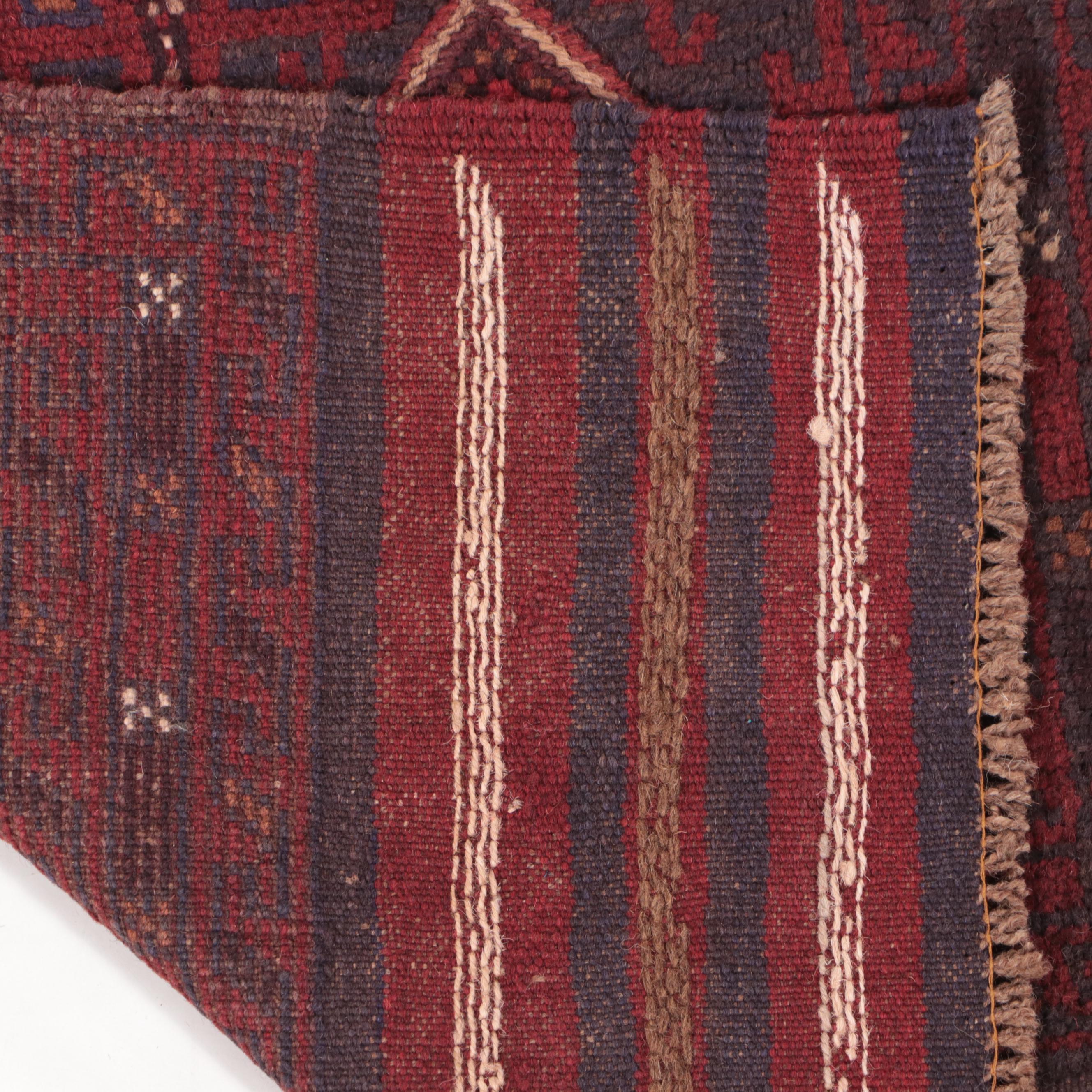 2' x 8'2 Hand-Knotted Afghan Mixed Technique Carpet Runner