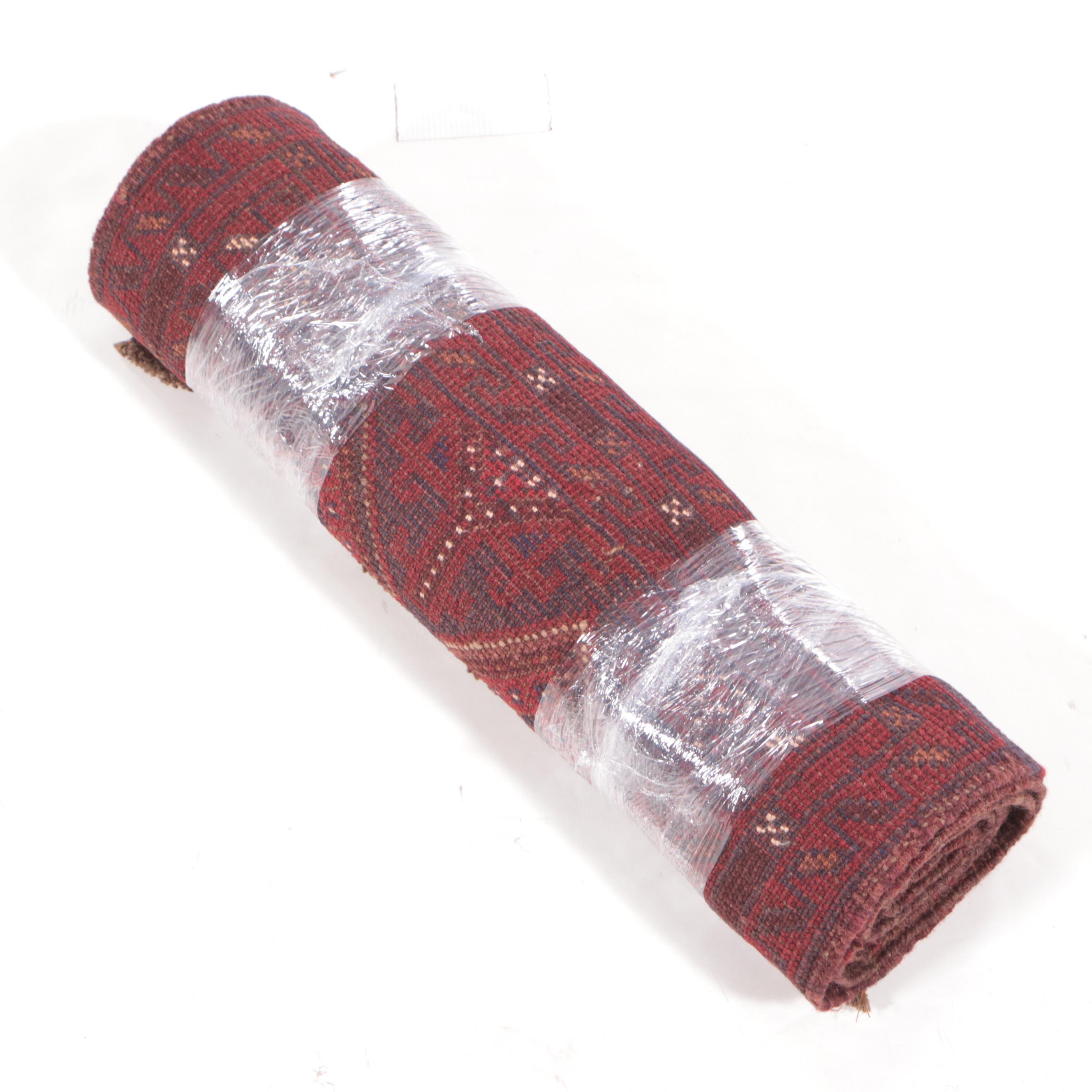 2' x 8'2 Hand-Knotted Afghan Mixed Technique Carpet Runner