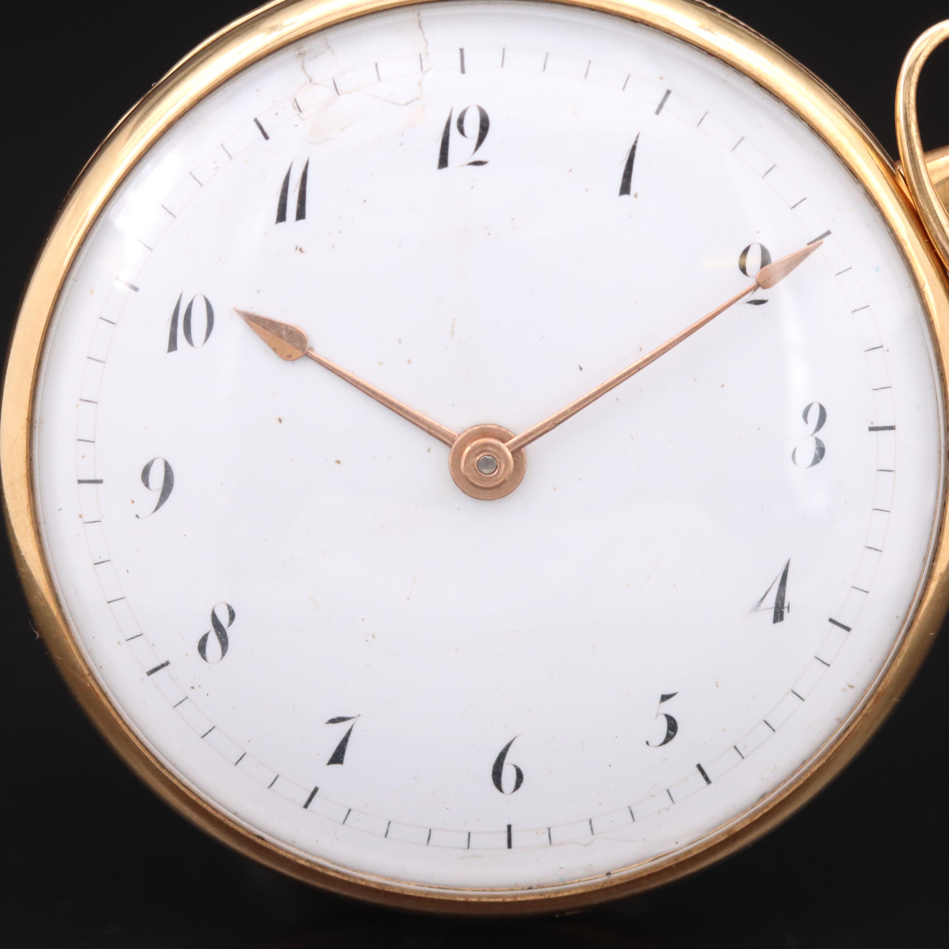 18K Key Wind Pocket Watch