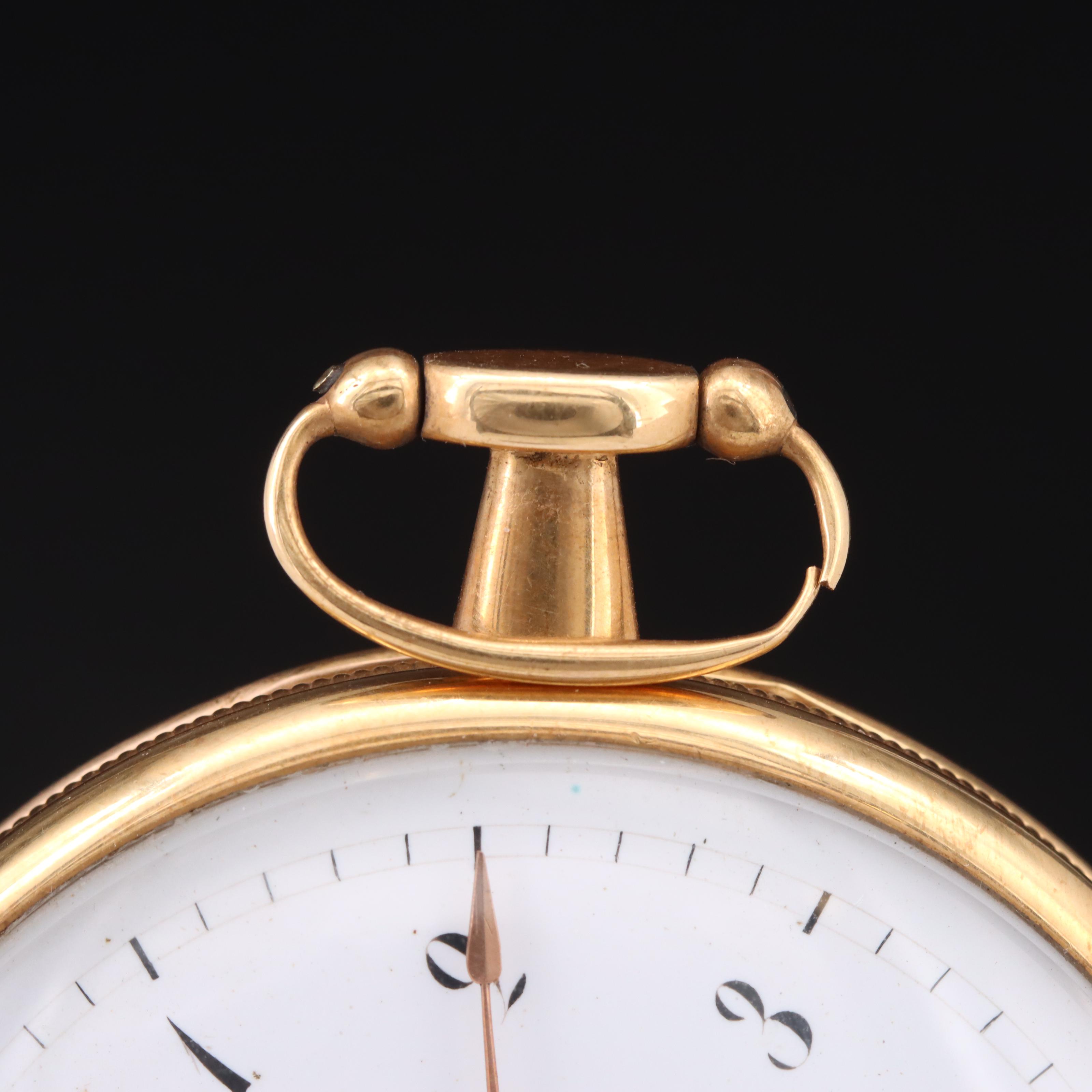 18K Key Wind Pocket Watch