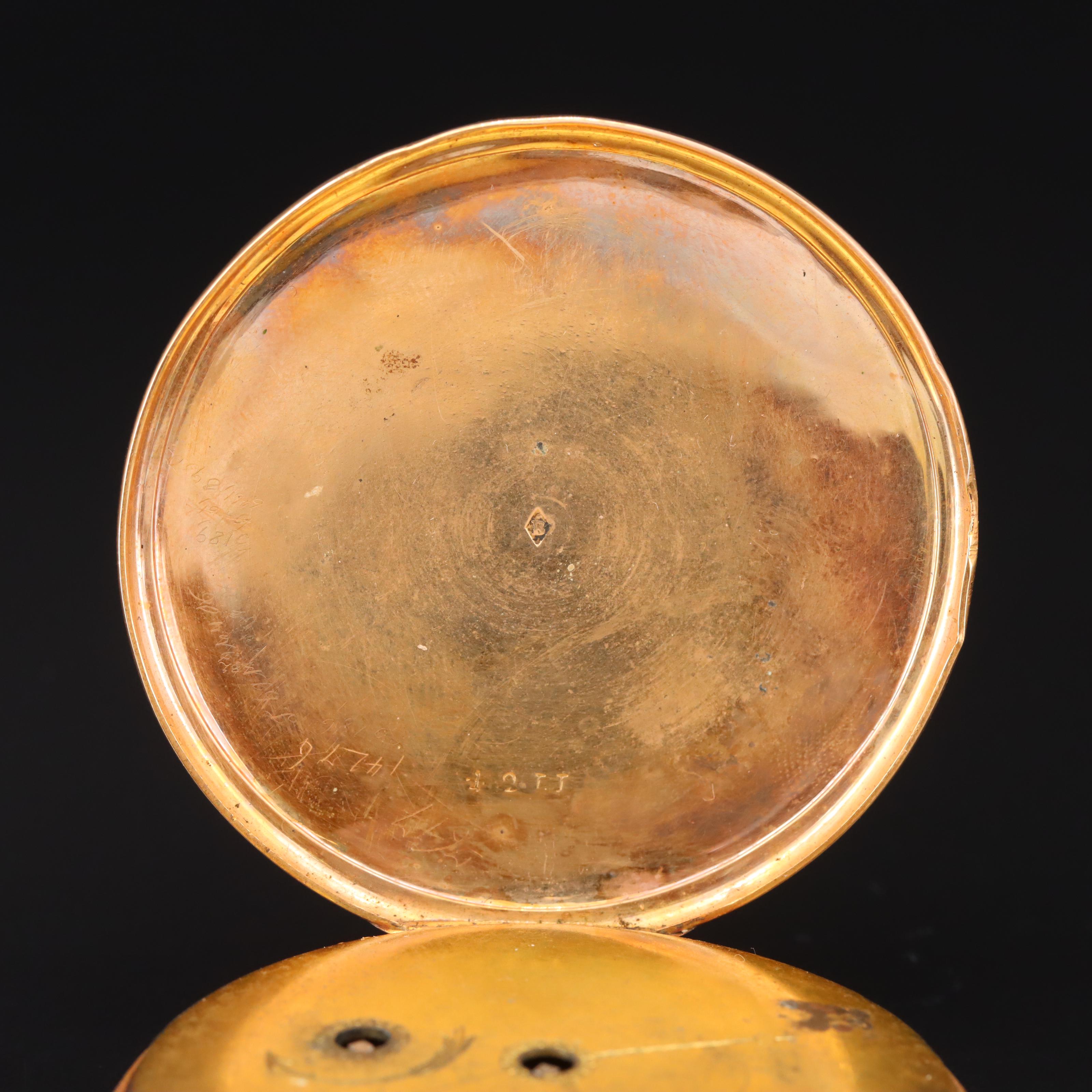 18K Key Wind Pocket Watch