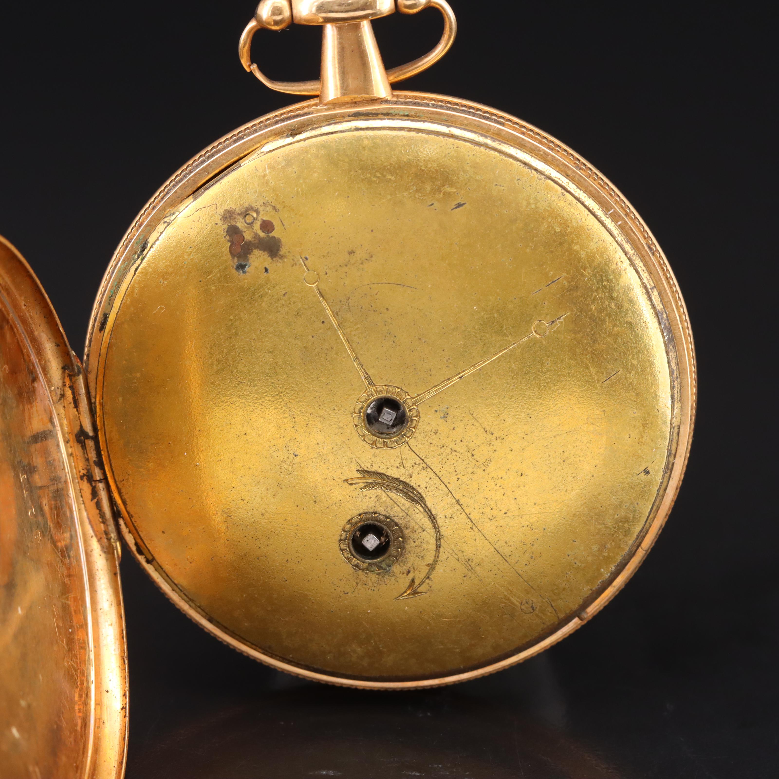 18K Key Wind Pocket Watch