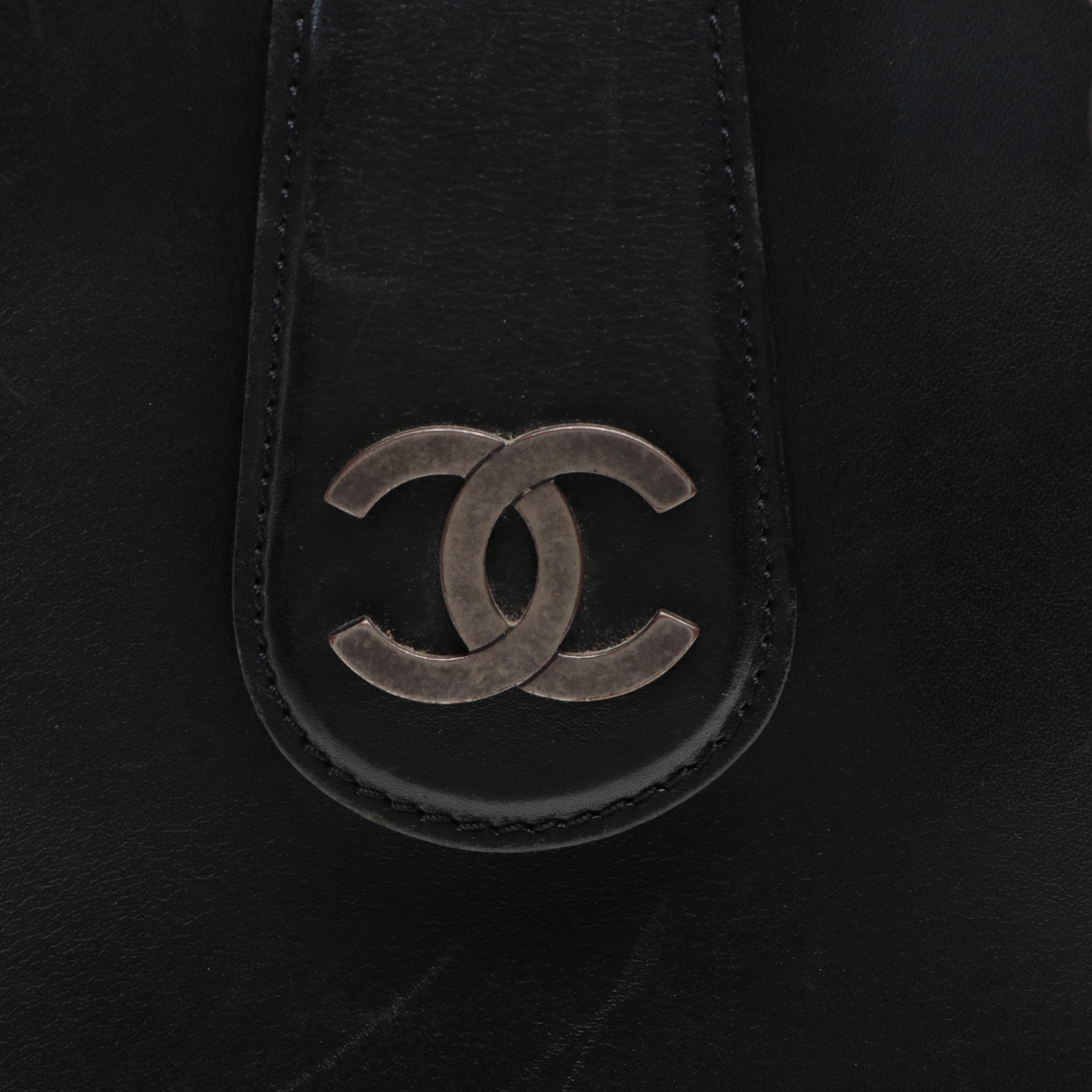 Chanel Tall Tote Bag with Interlocking CC Hardware in Calfskin Leather