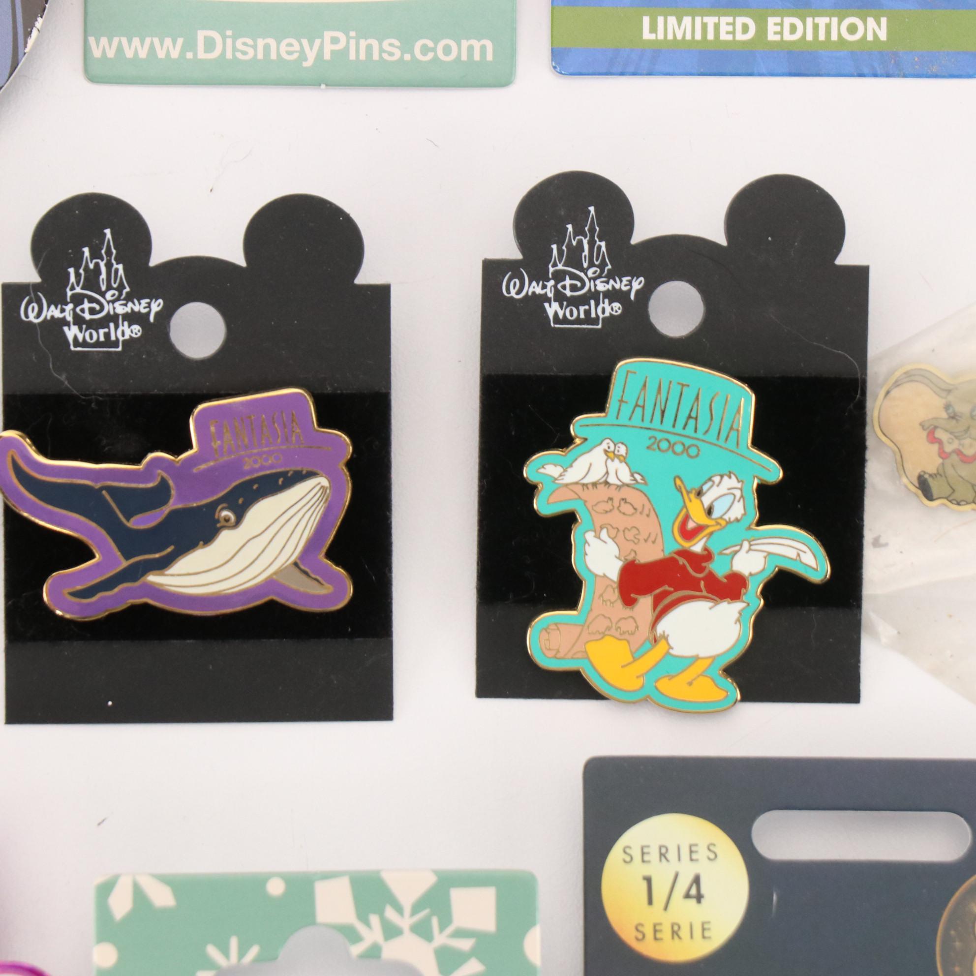 Disney Enameled Metal Pins Including Limited Edition