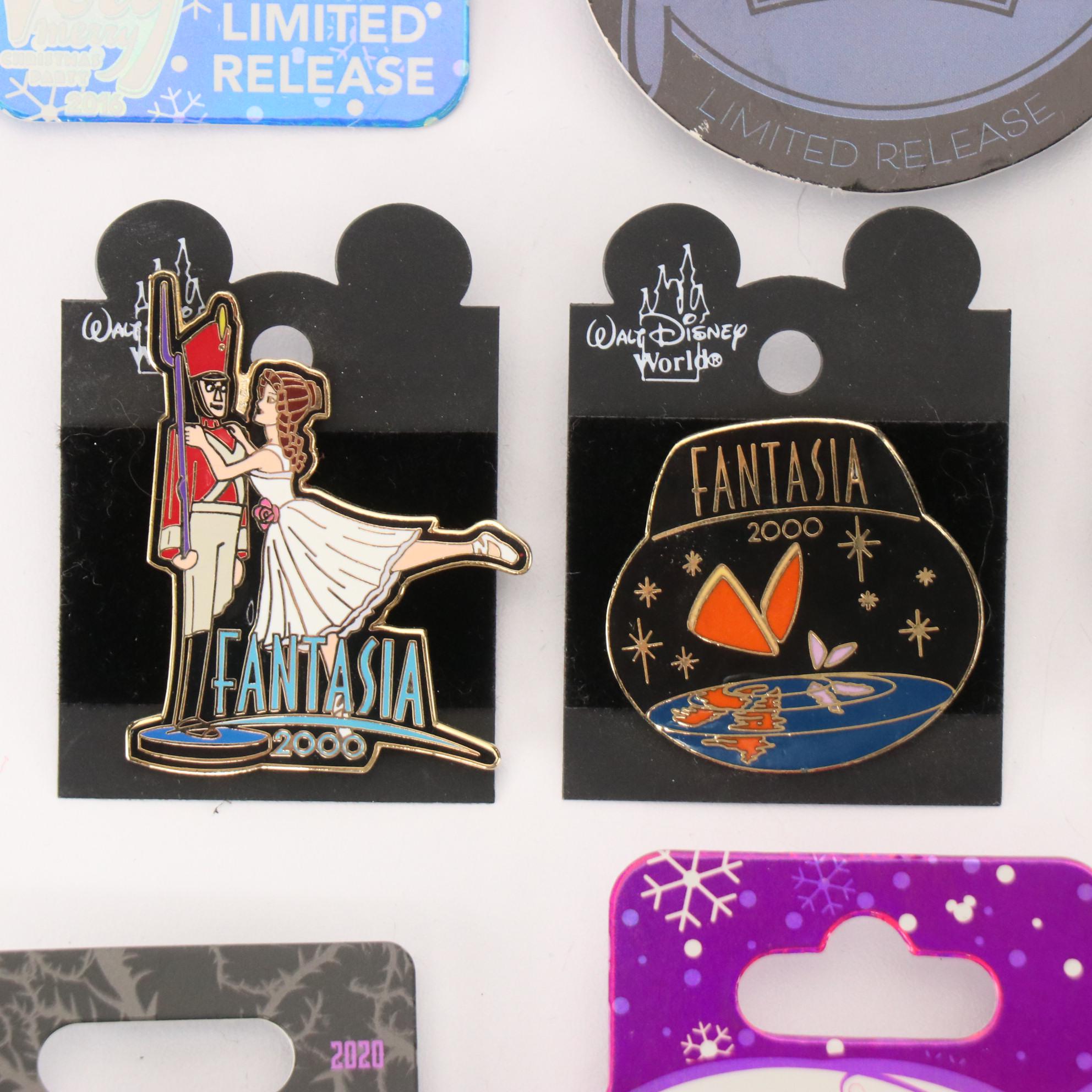 Disney Enameled Metal Pins Including Limited Edition