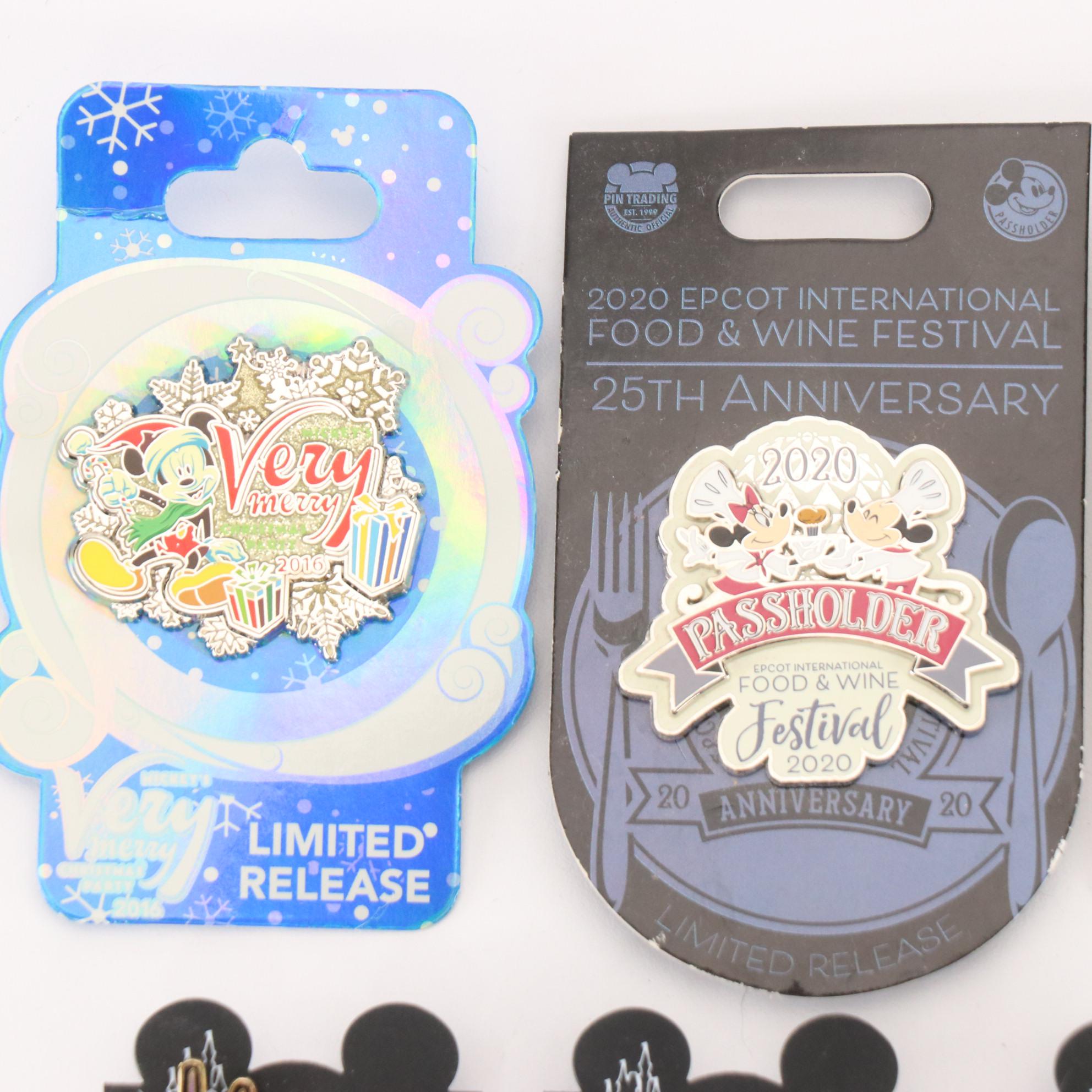 Disney Enameled Metal Pins Including Limited Edition