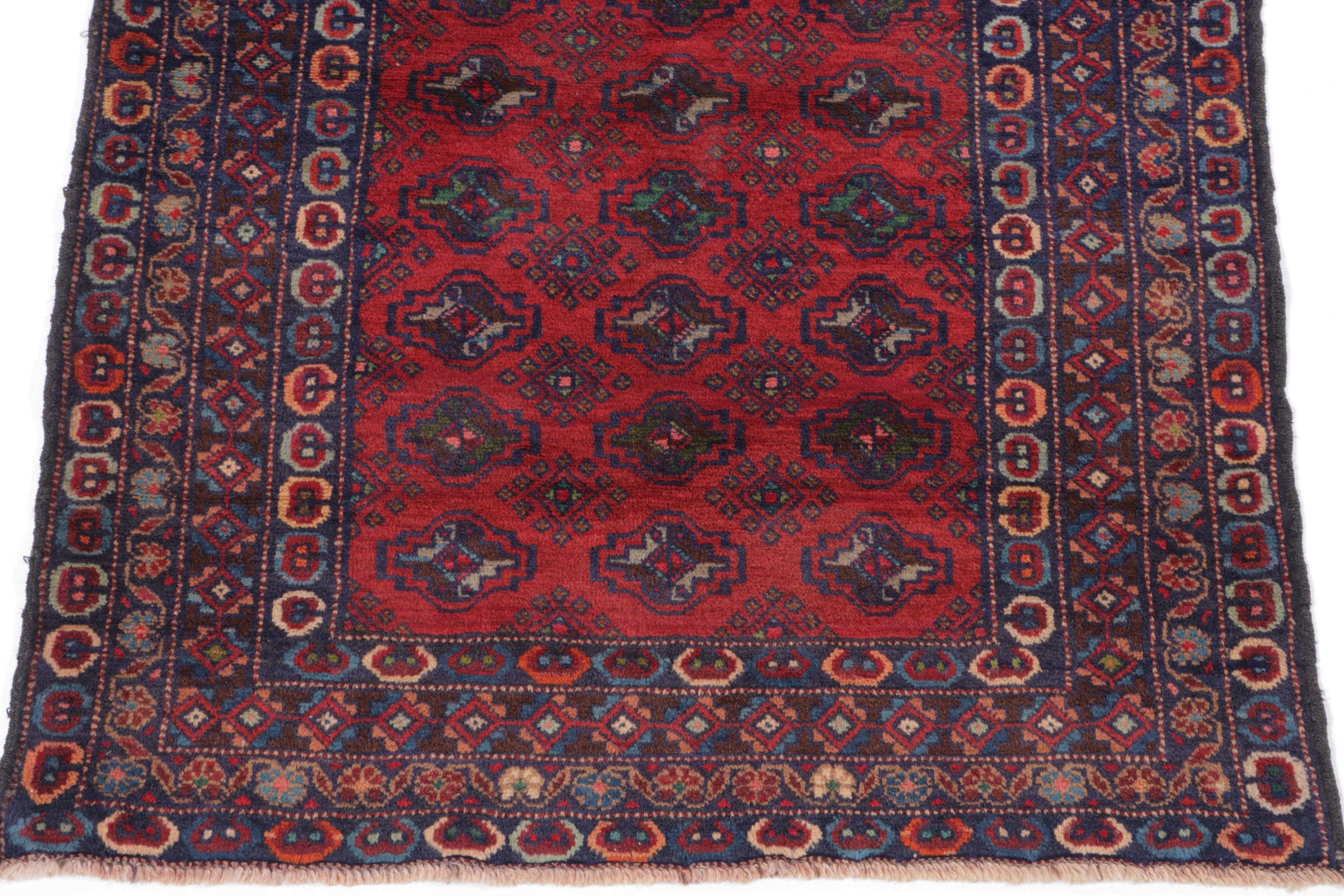3'1 x 4'10 Hand-Knotted Afghan Turkmen Accent Rug