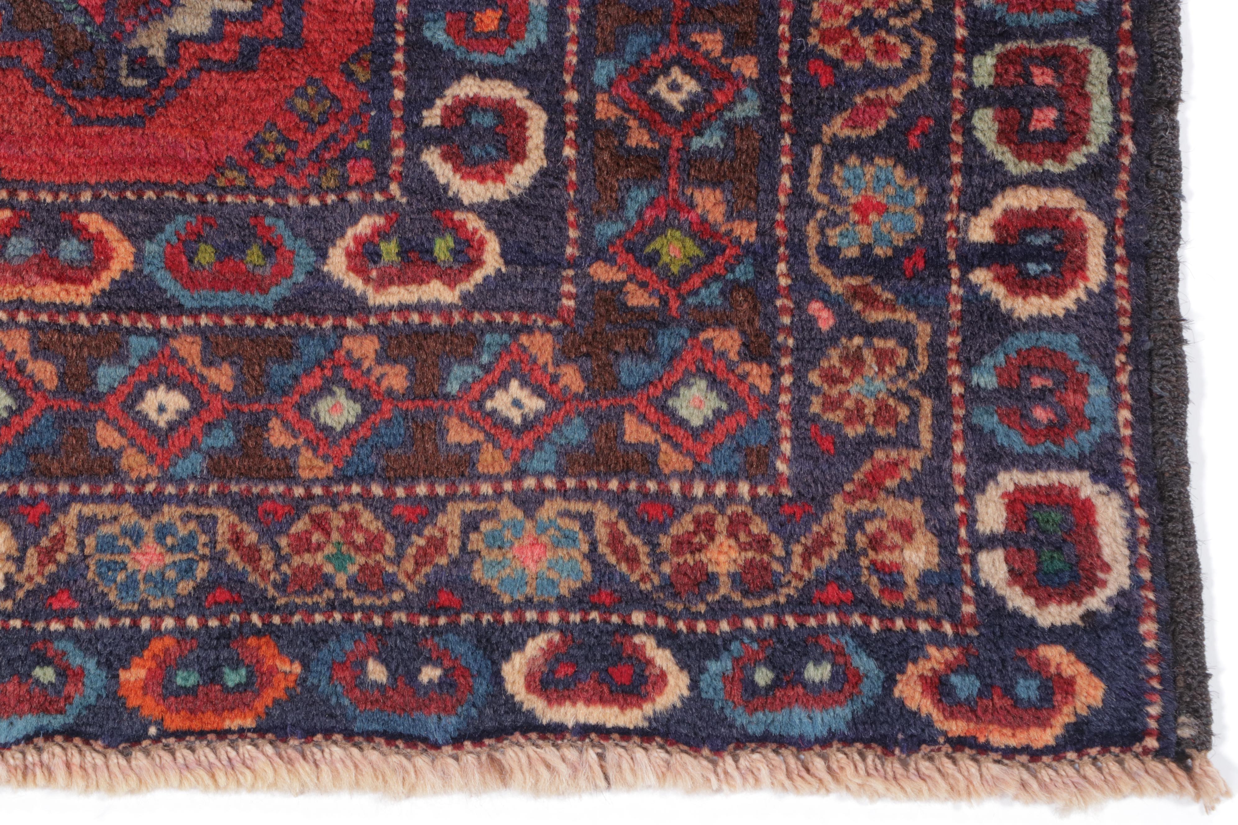 3'1 x 4'10 Hand-Knotted Afghan Turkmen Accent Rug