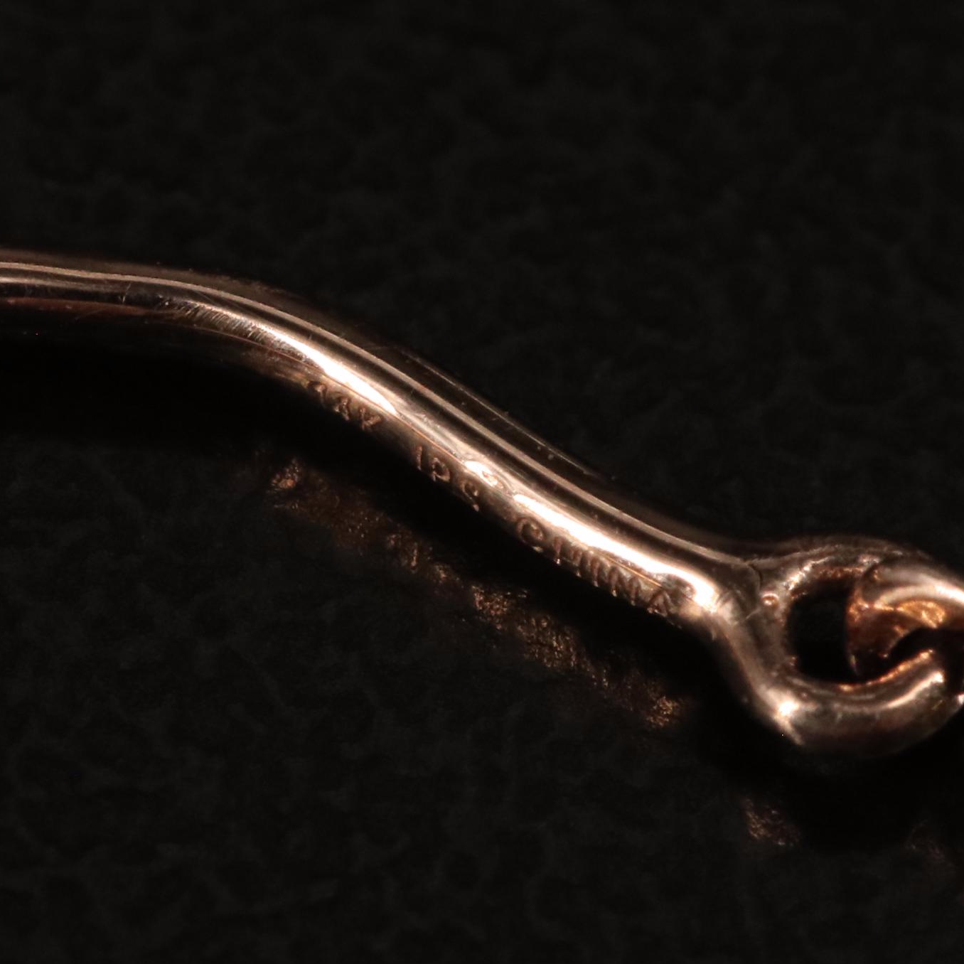 14K Pearl and Diamond Drop Earrings