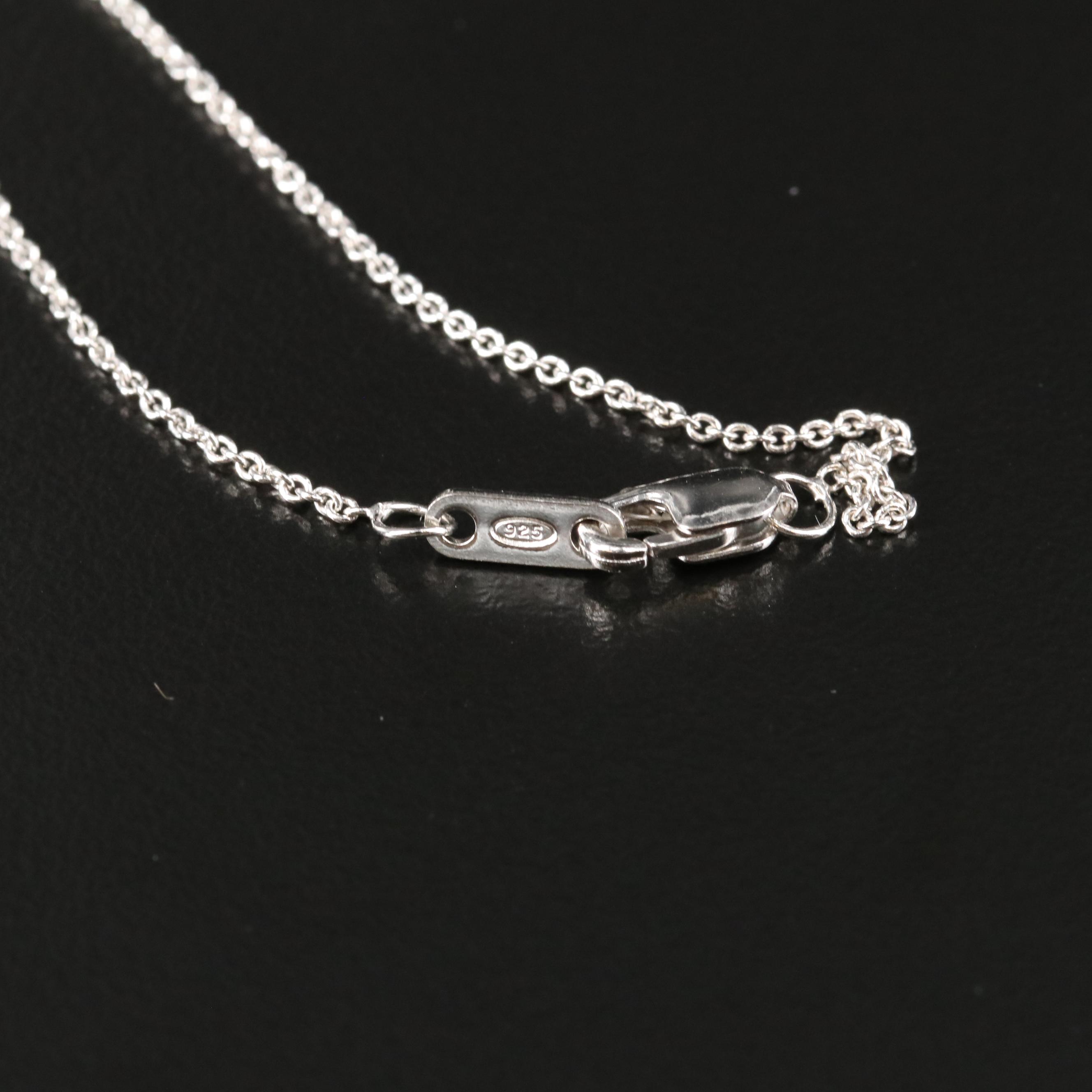 Sterling Garnet, Aquamarine and Topaz Cluster Pendant Necklace