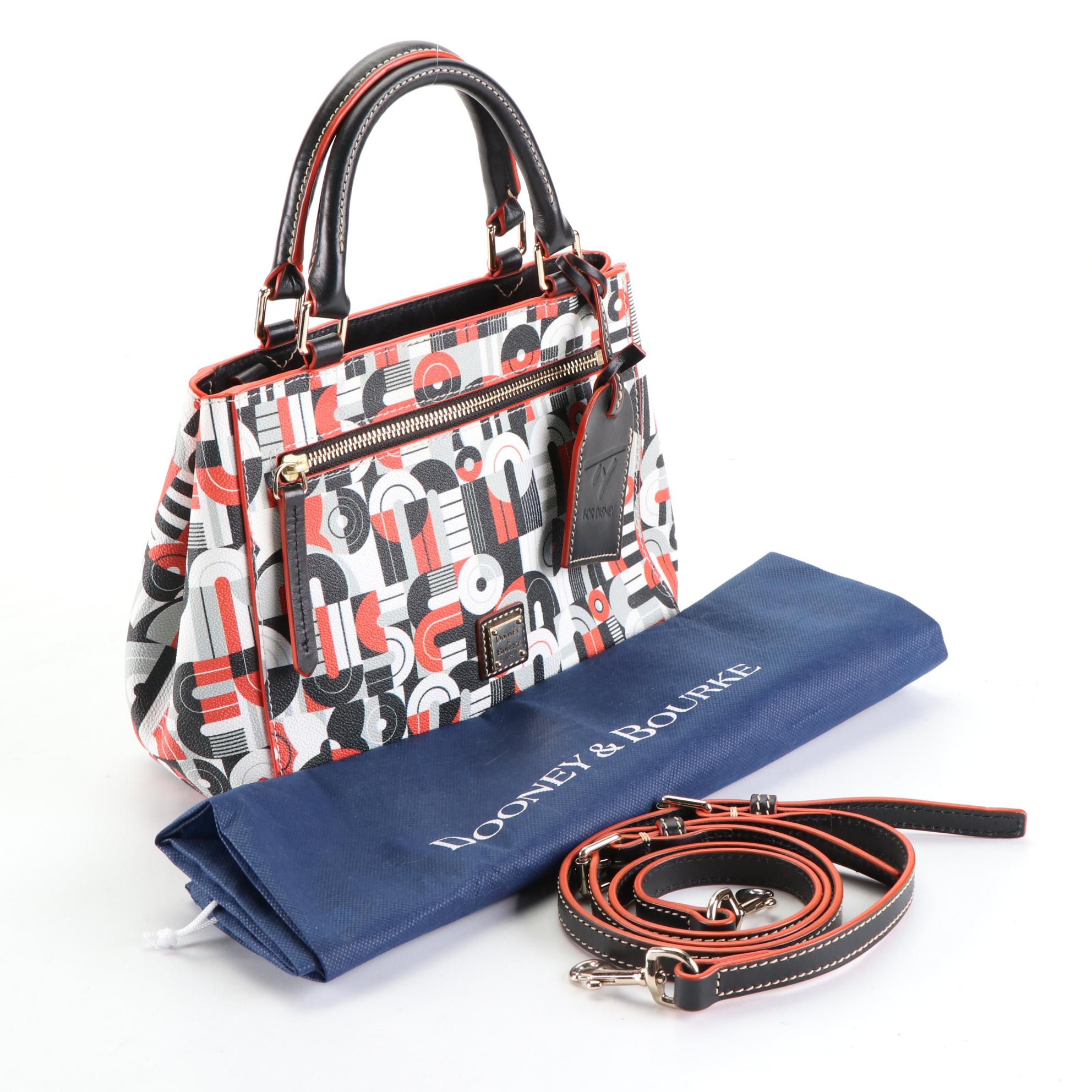 Dooney & Bourke Disney Two-Way Tote in Geometric Mickey & Minnie Printed Canvas