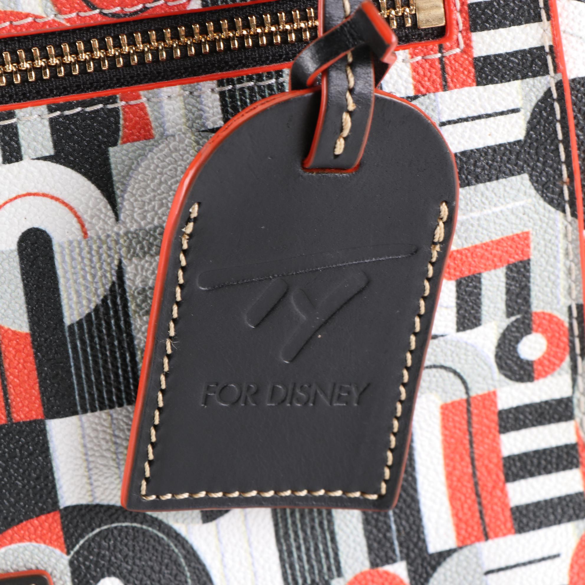 Dooney & Bourke Disney Two-Way Tote in Geometric Mickey & Minnie Printed Canvas