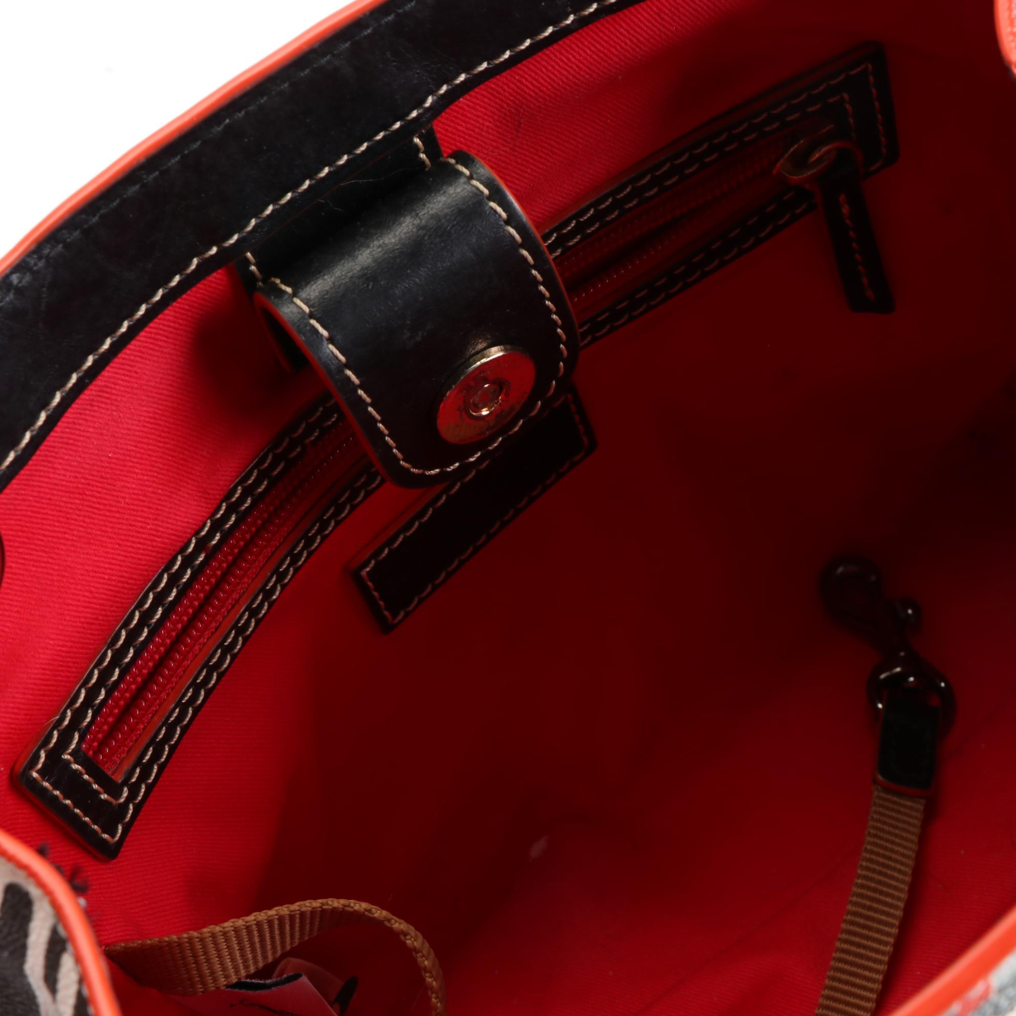 Dooney & Bourke Disney Two-Way Tote in Geometric Mickey & Minnie Printed Canvas