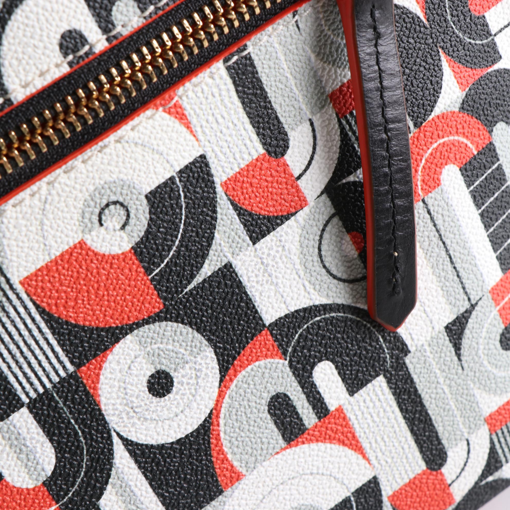 Dooney & Bourke Disney Two-Way Tote in Geometric Mickey & Minnie Printed Canvas