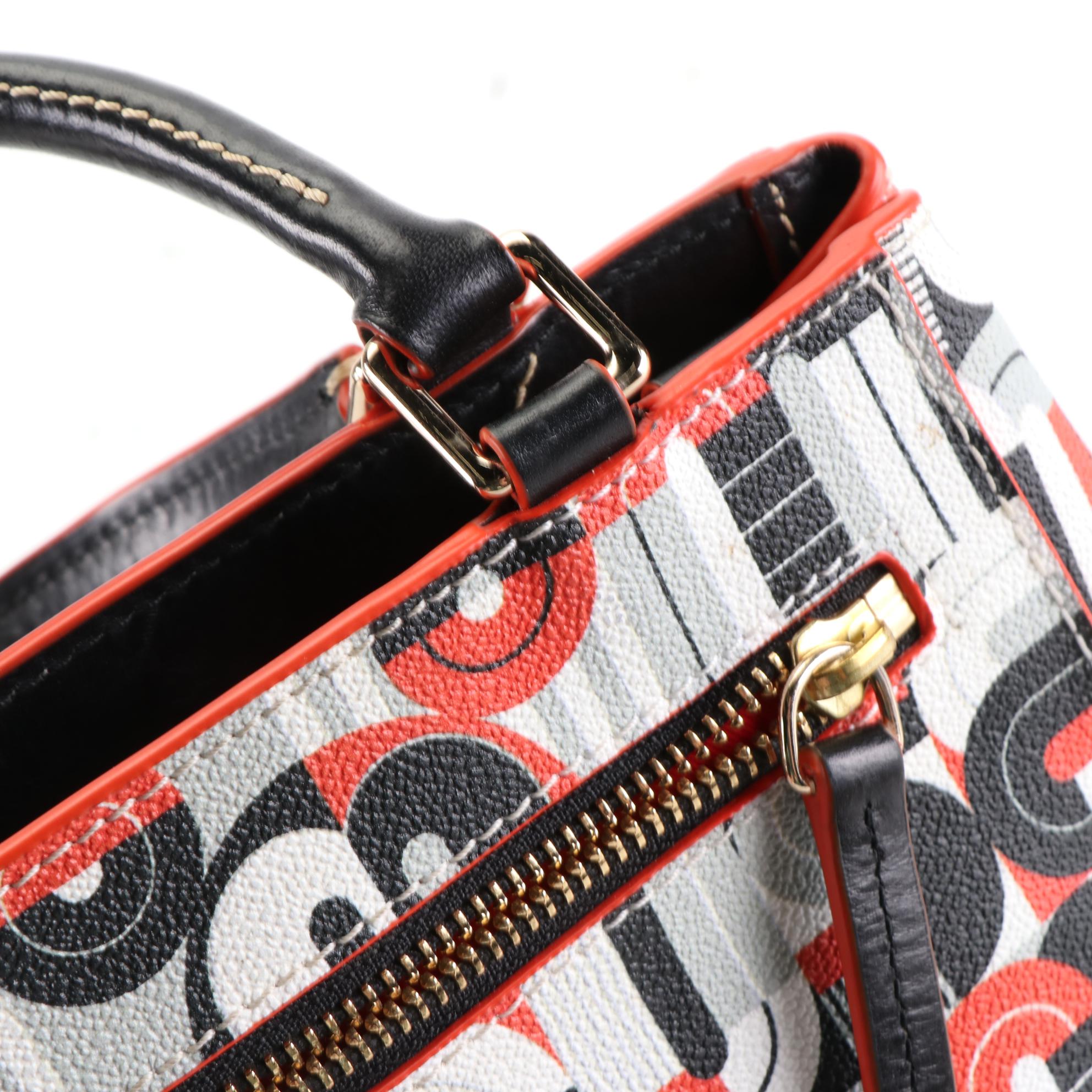 Dooney & Bourke Disney Two-Way Tote in Geometric Mickey & Minnie Printed Canvas