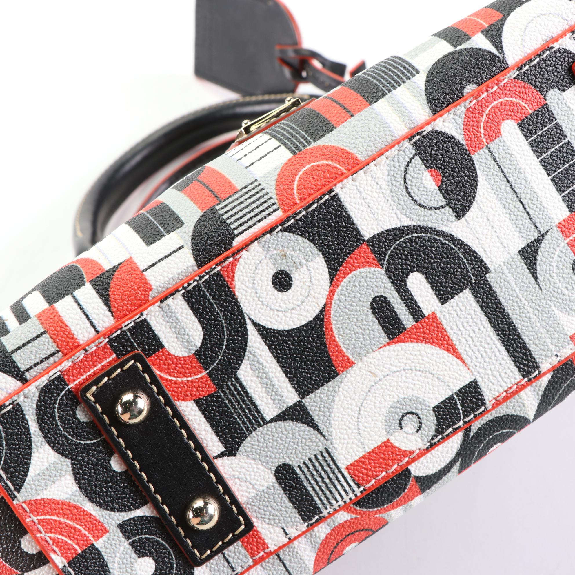 Dooney & Bourke Disney Two-Way Tote in Geometric Mickey & Minnie Printed Canvas